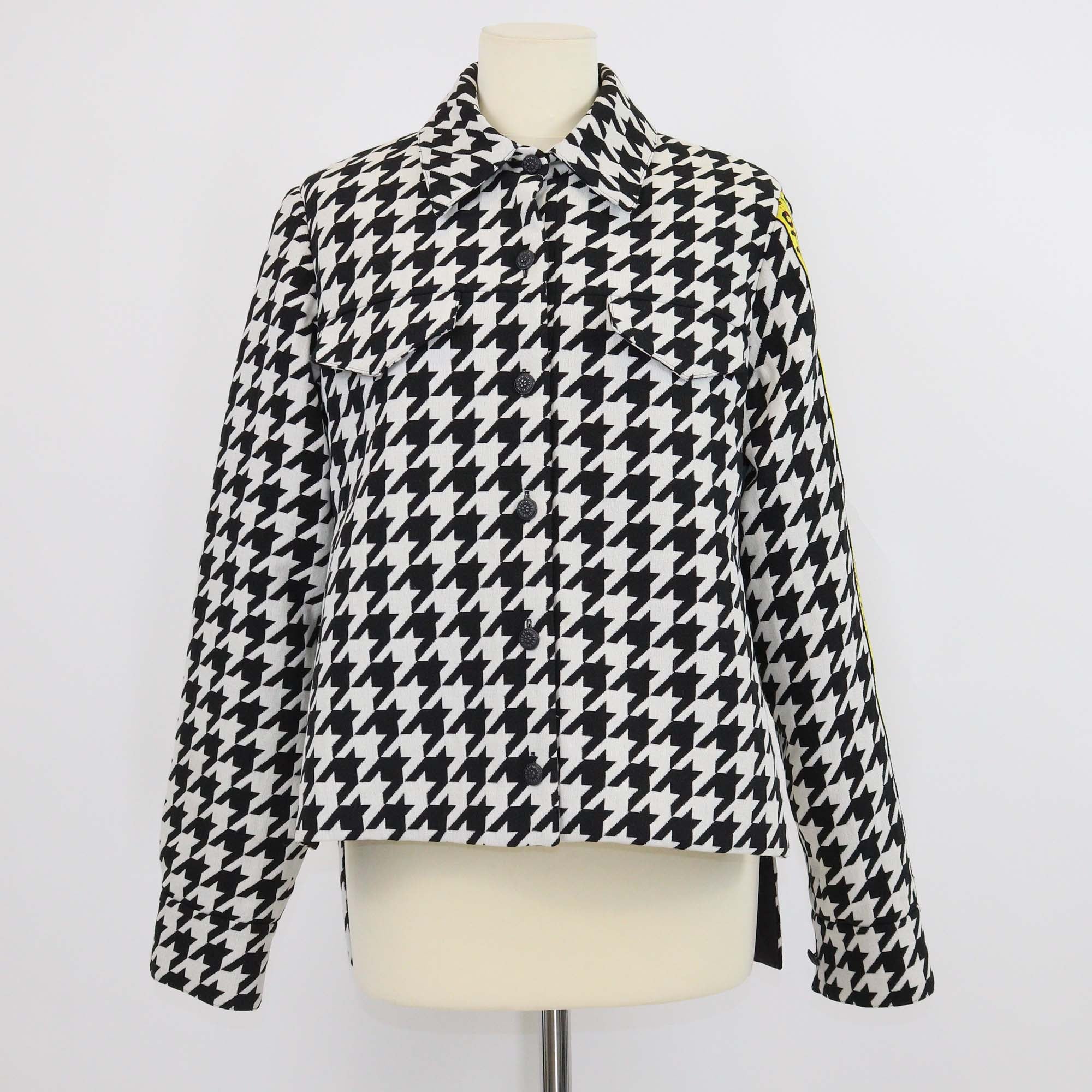 Off-White Black/White Wool Houndstooth Jacket