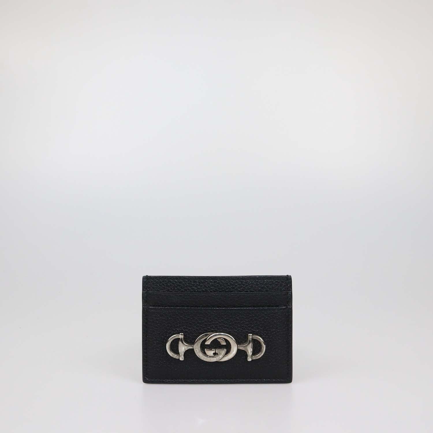 Gucci Black Leather Zumi Card Holder