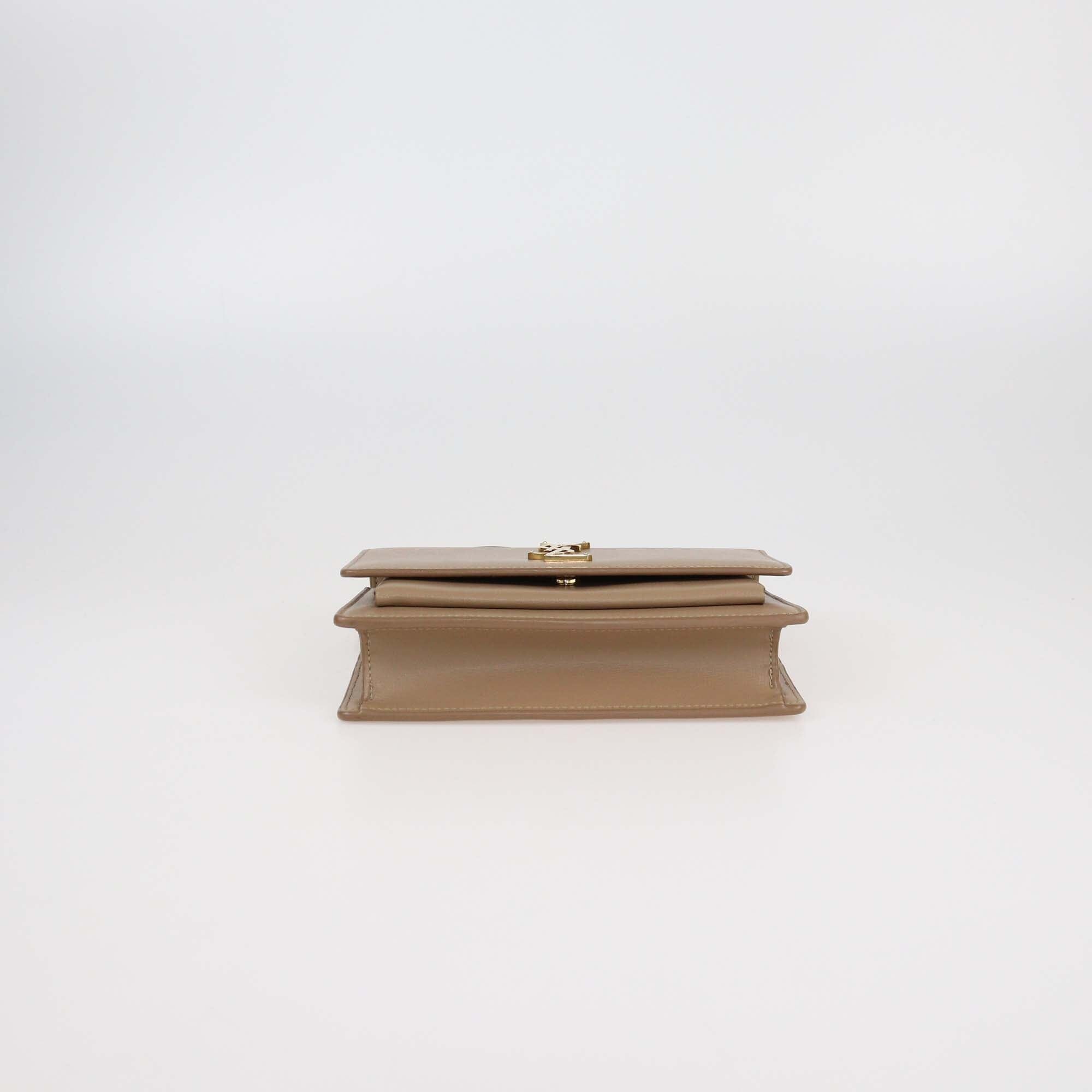 Saint Laurent Beige Leather Sunset Crossbody Bag Womens Saint Laurent