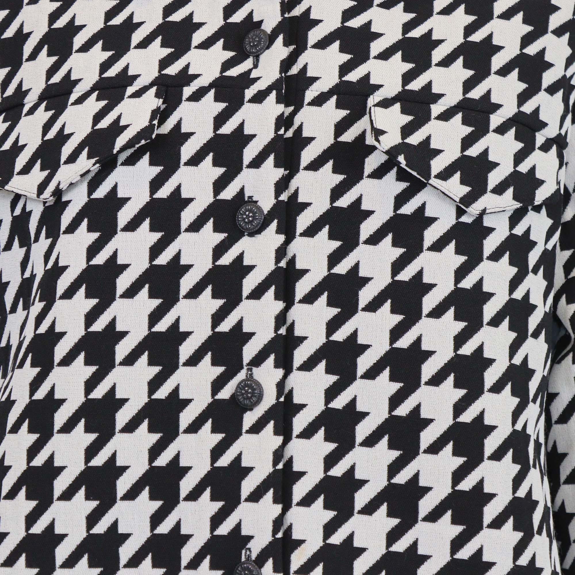 Off-White Black/White Wool Houndstooth Jacket