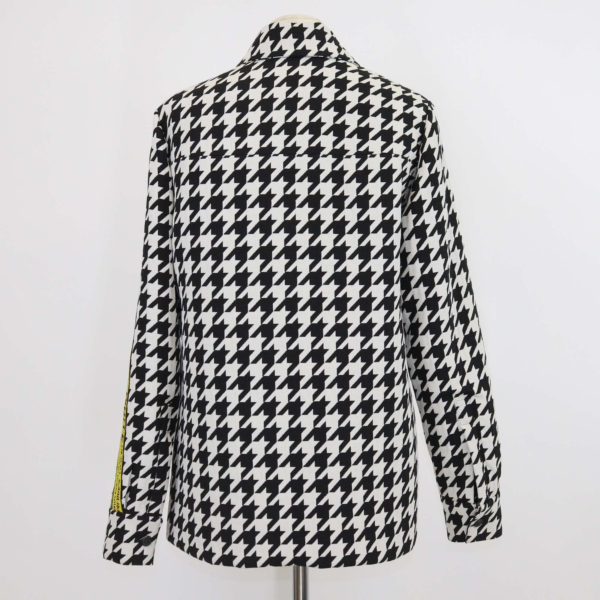 Off-White Black/White Wool Houndstooth Jacket