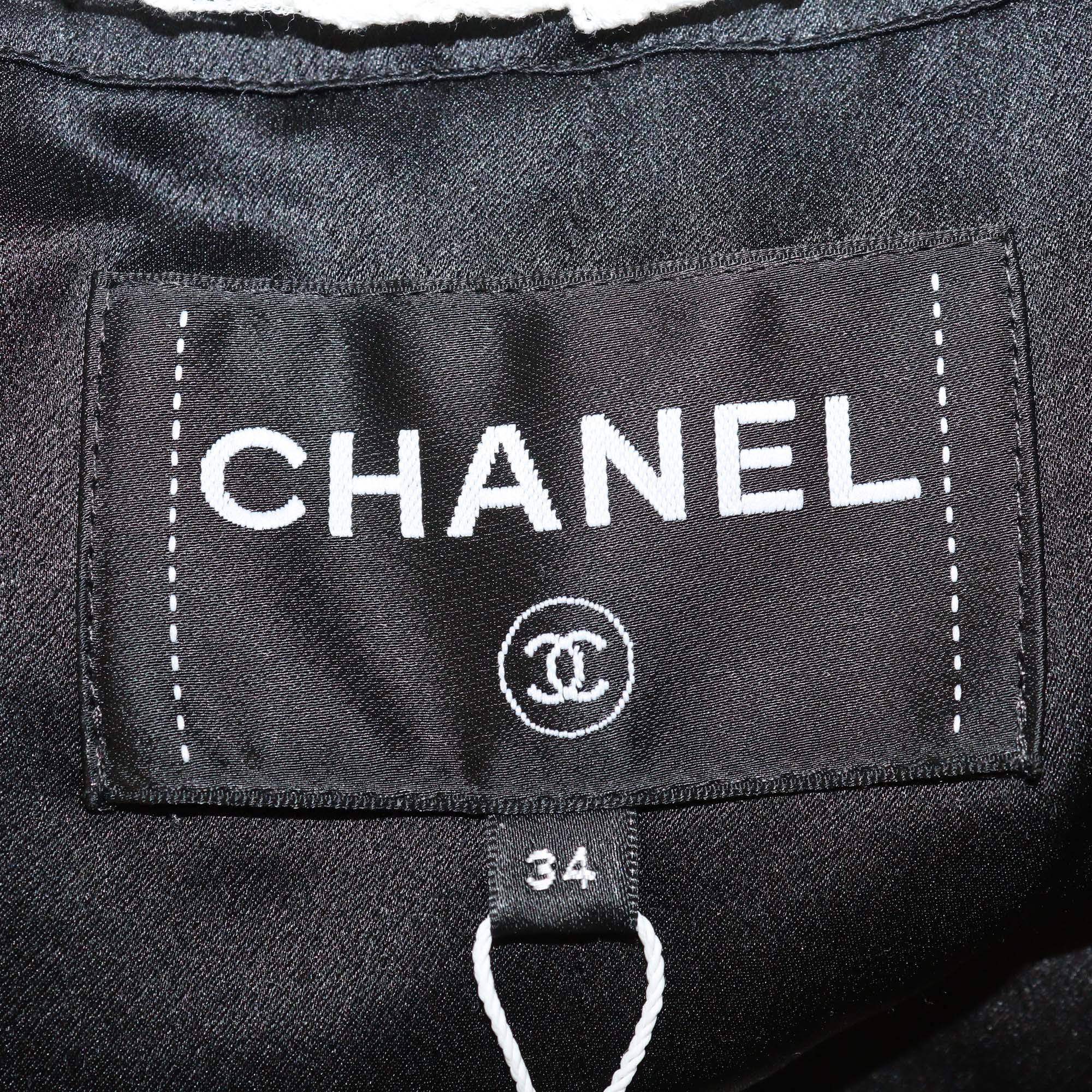 Chanel Multicolor Silk Beaded Collar Lace Jacket