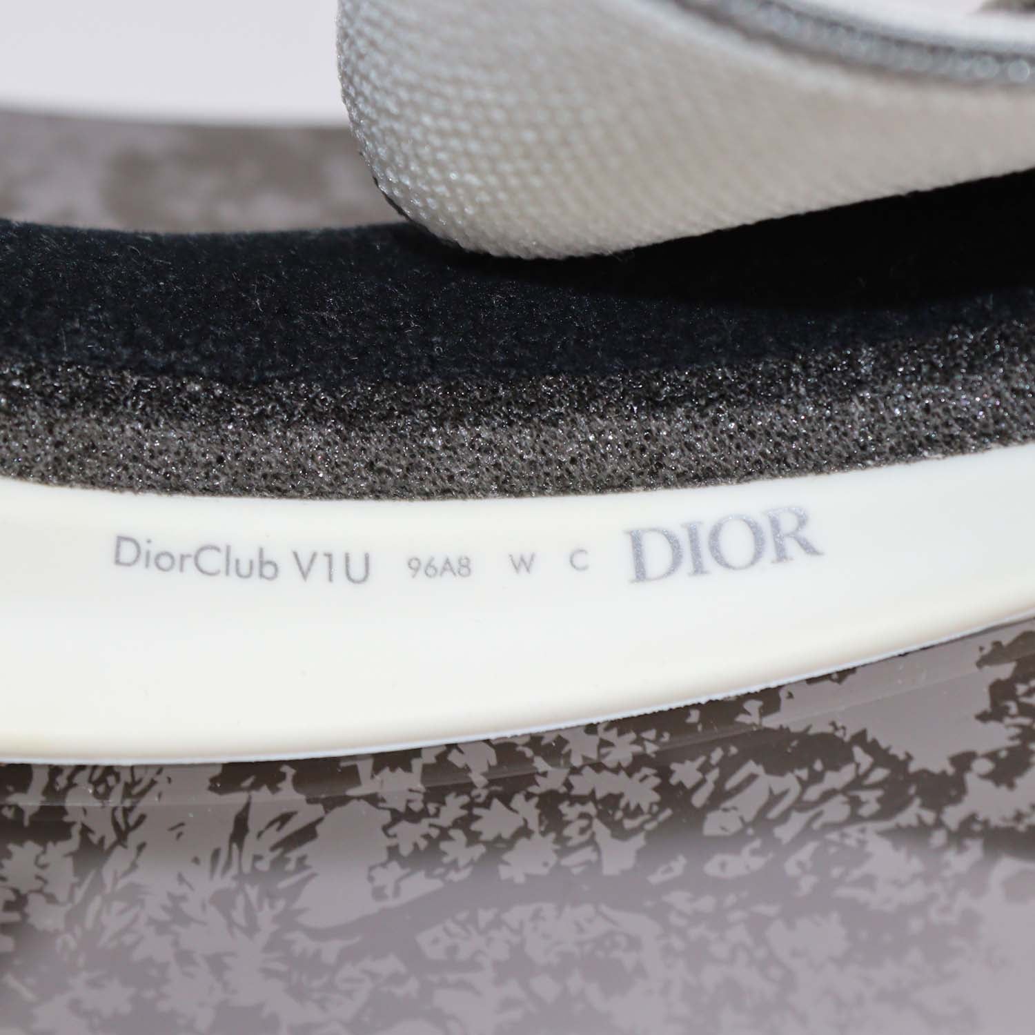 Christian Dior White/Grey Mirrored Toile de Jouy DiorClub V1U Visor