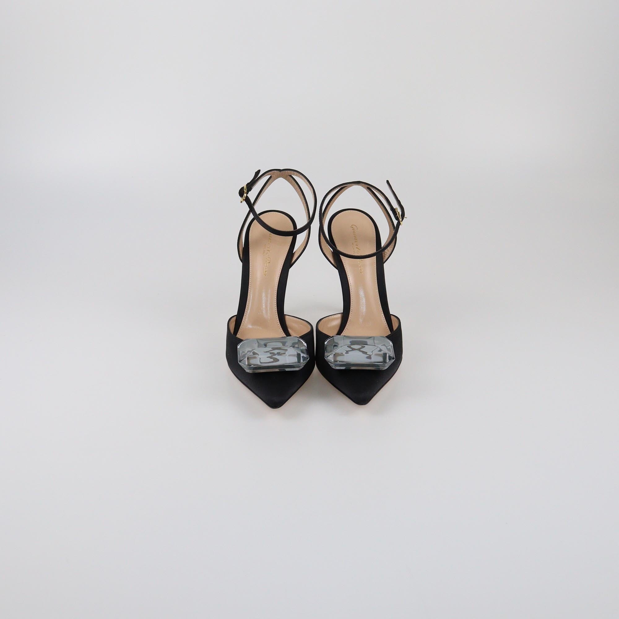 Gianvito Rossi Black Jaipur Ankle Strap Pumps Womens Gianvito Rossi