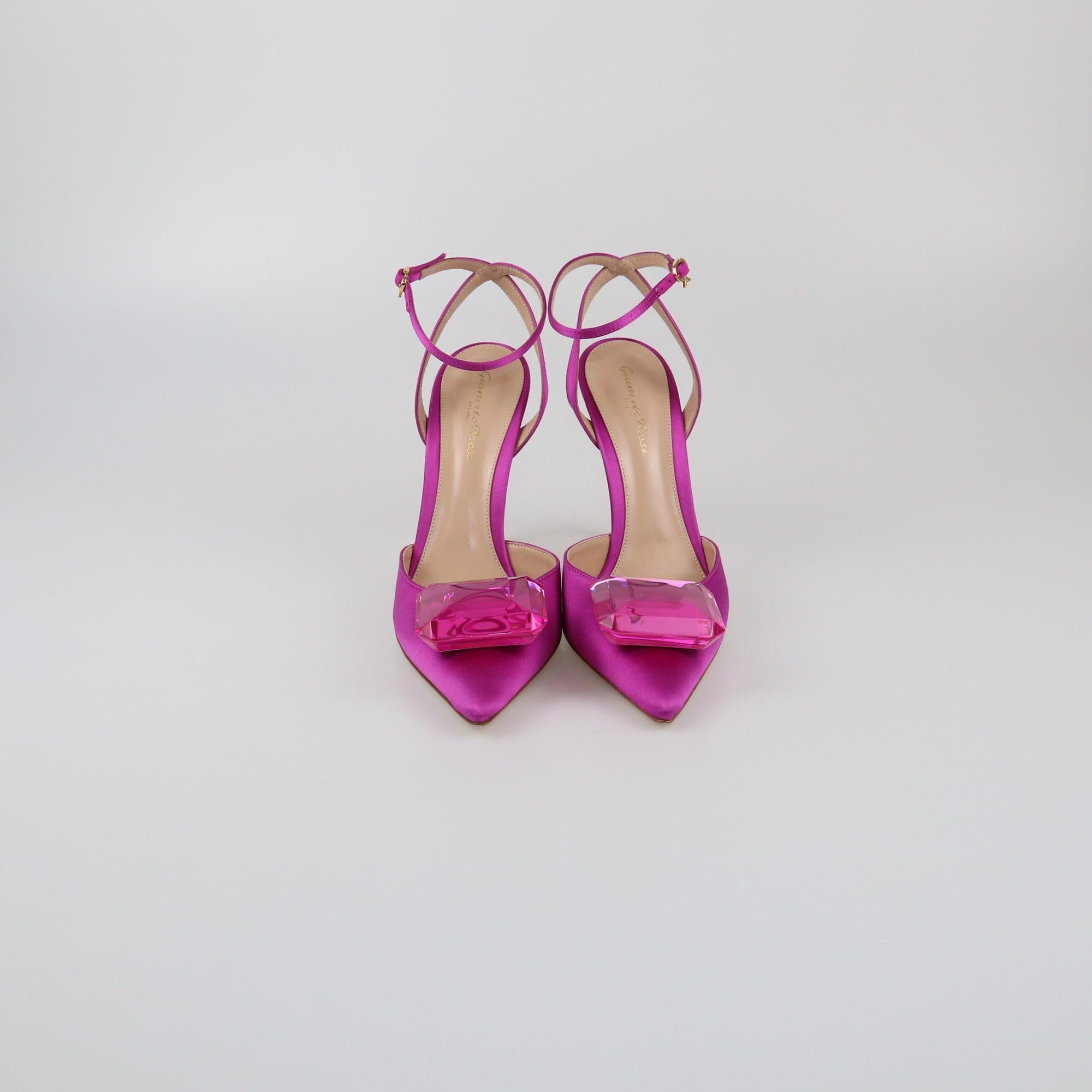 Gianvito Rossi Fuchsia Jaipur Ankle Strap Pumps Womens Gianvito Rossi