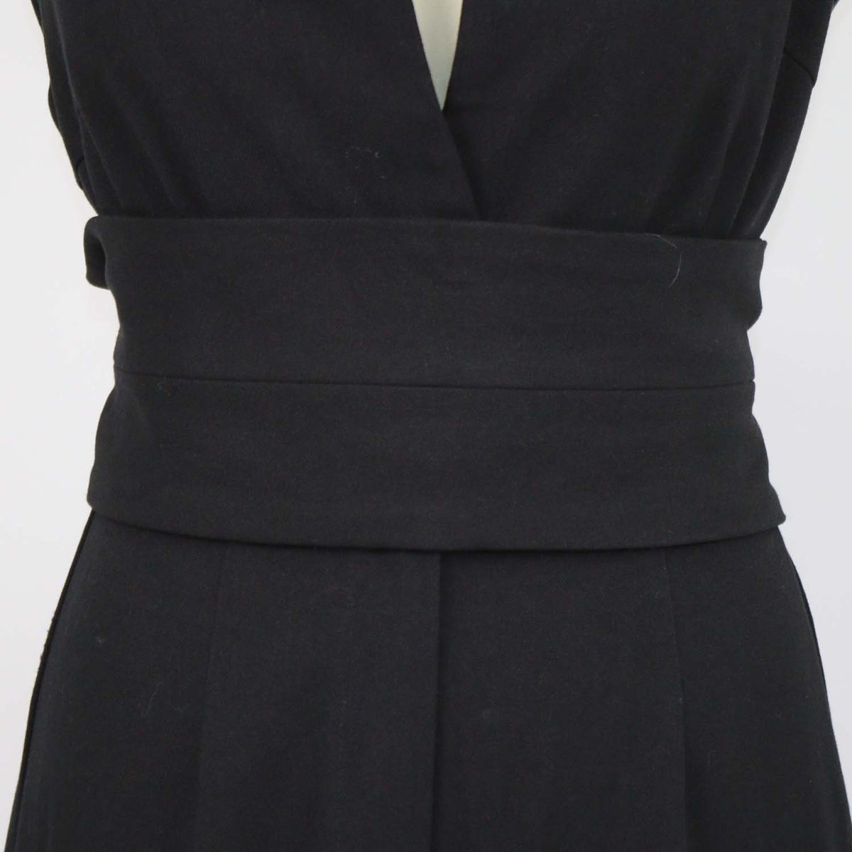 Odd Muse Black Sleeveless Belted Jumpsuit