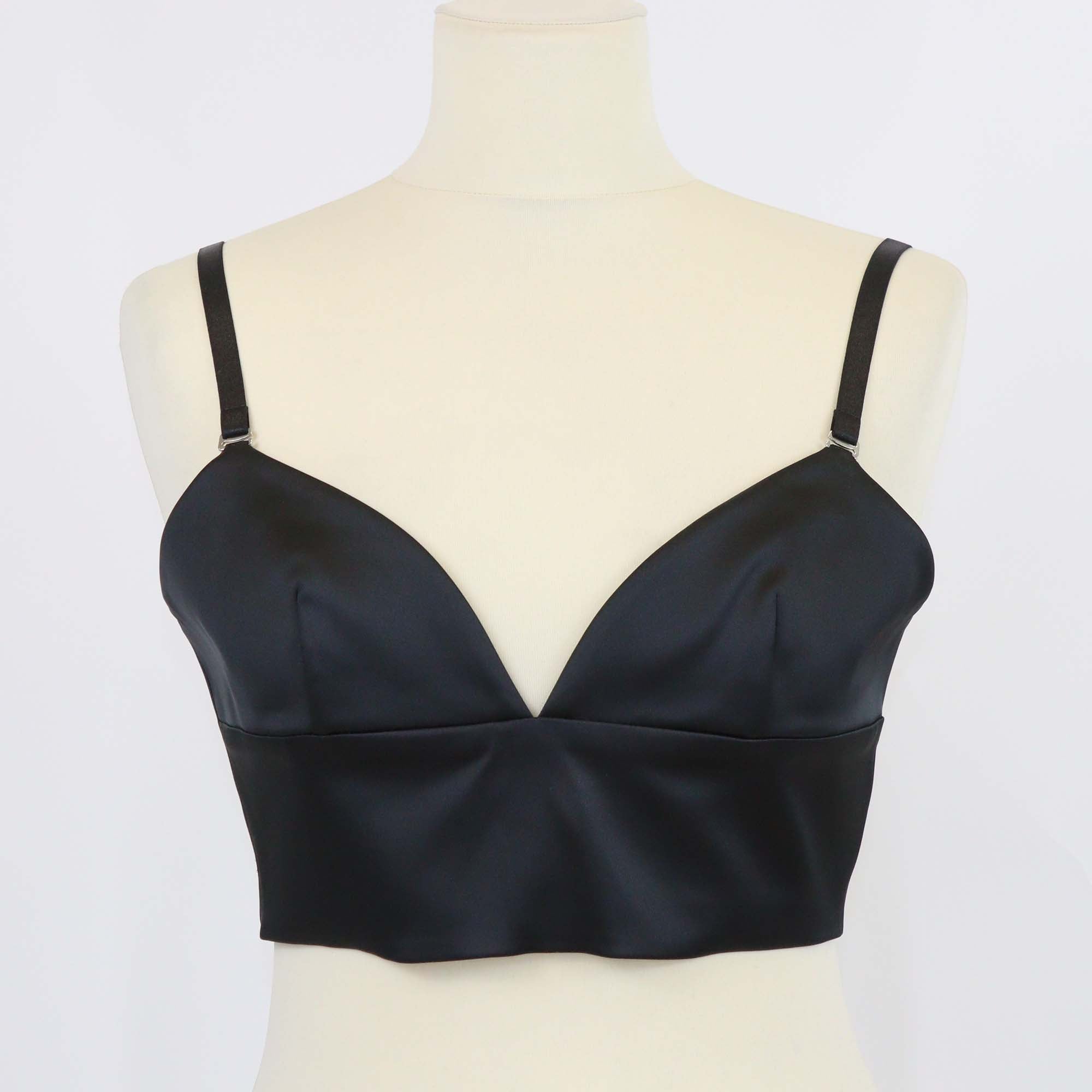 Magda Butrym Black Blend Fabric Bralette Top