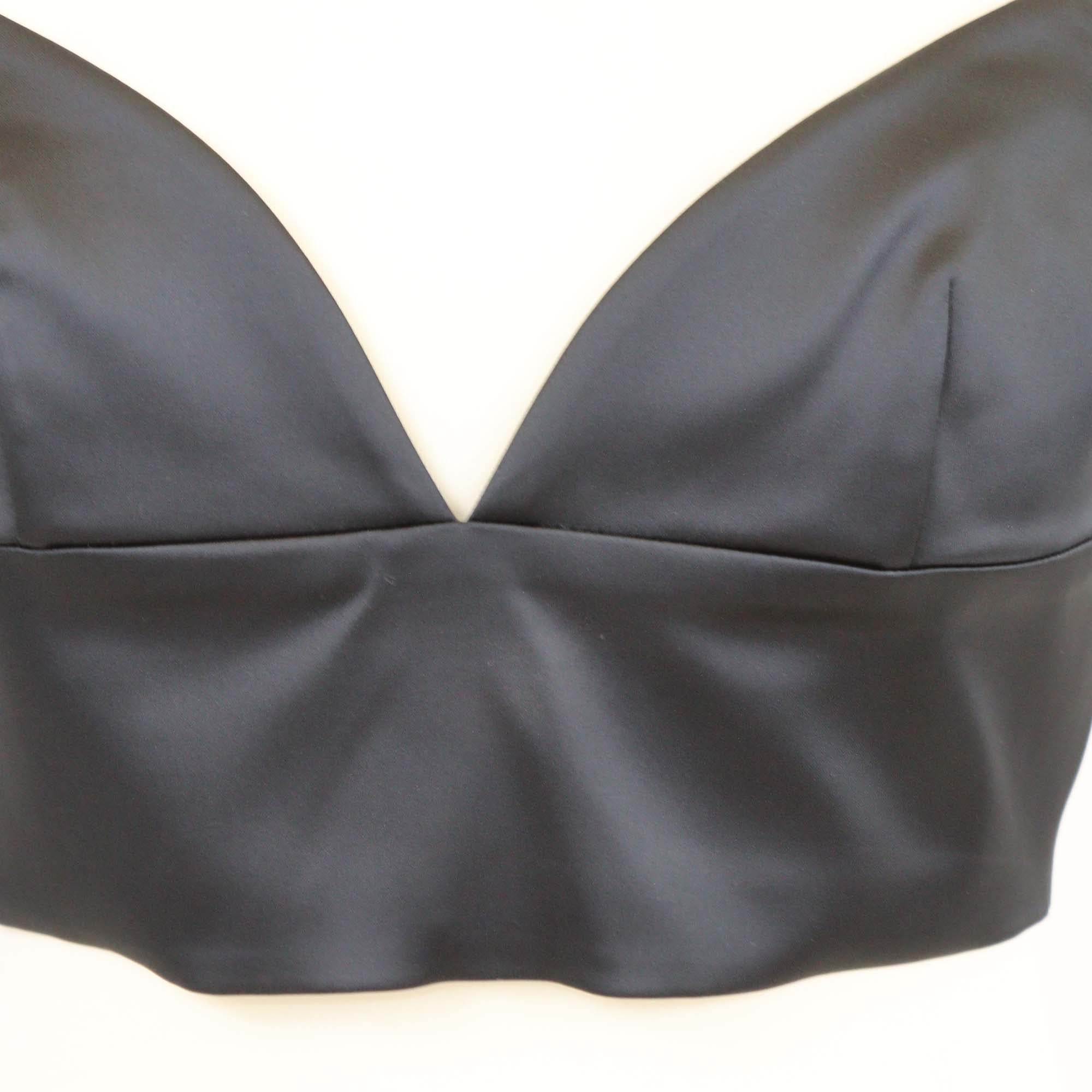 Magda Butrym Black Blend Fabric Bralette Top