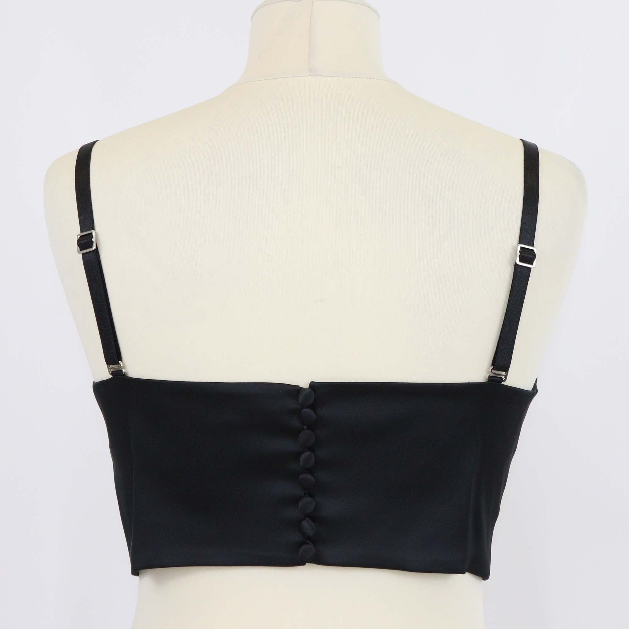 Magda Butrym Black Blend Fabric Bralette Top