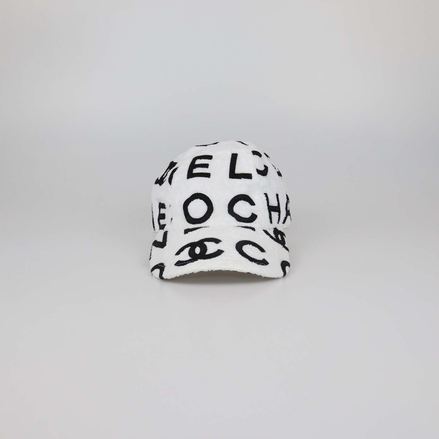 Chanel White/Black Cotton Coco Baseball Cap