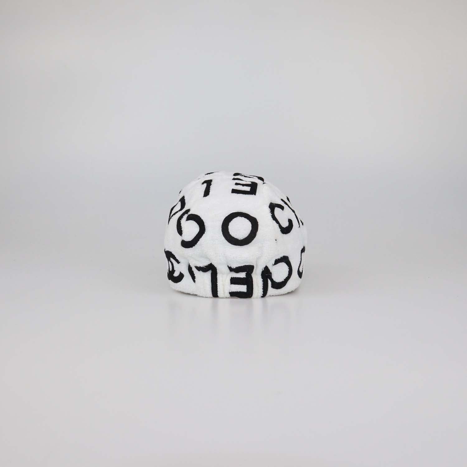 Chanel White/Black Cotton Coco Baseball Cap
