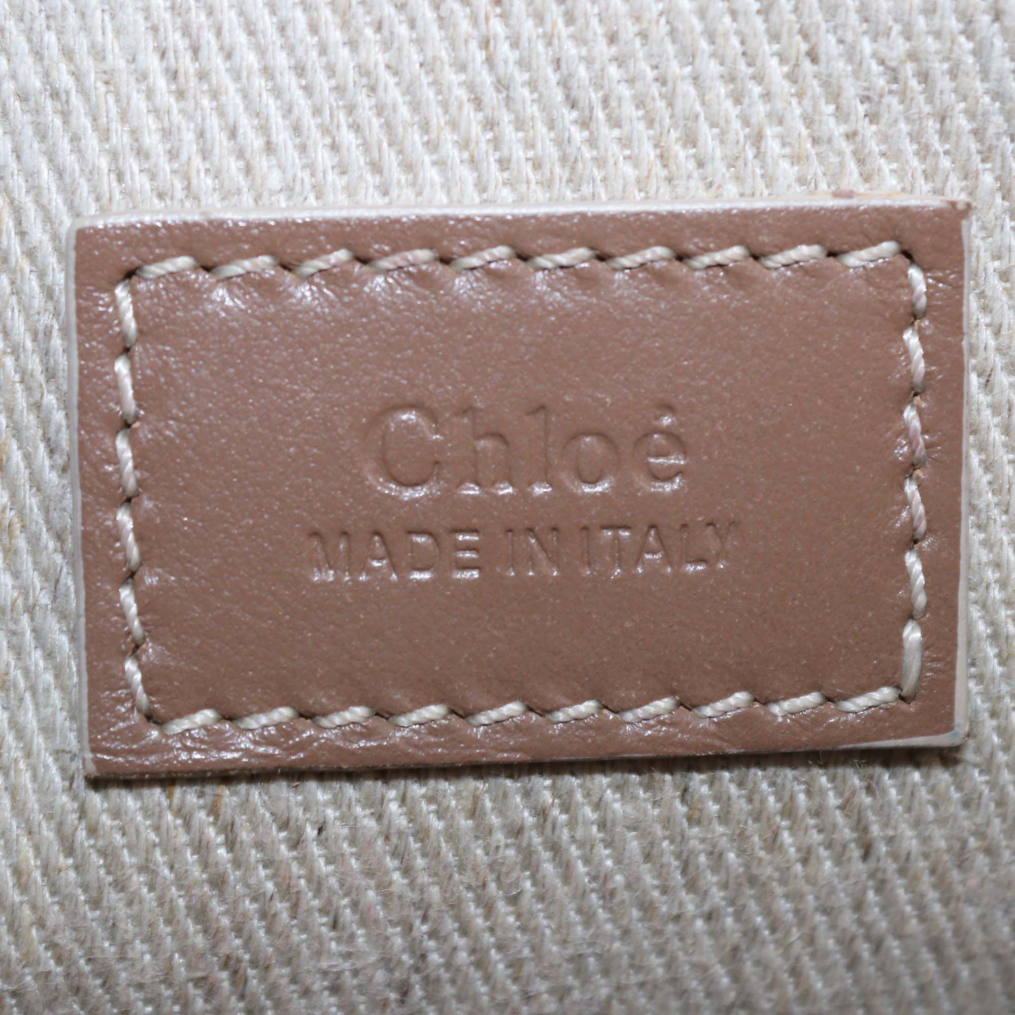 Chloe Blushy Beige Canvas Medium Woody Tote