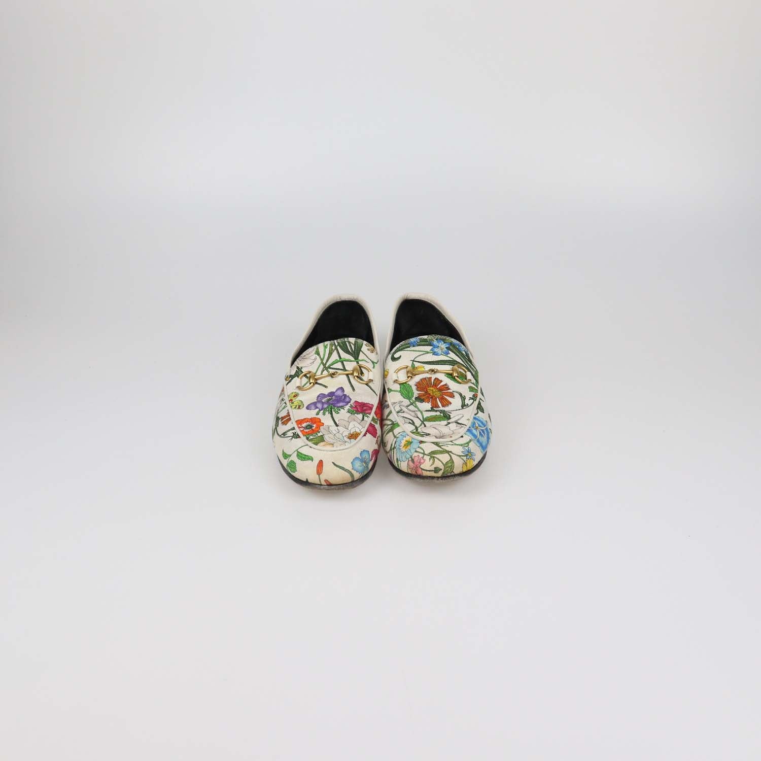 Gucci Multicolor Floral Canvas Jordaan Horsebit Loafers