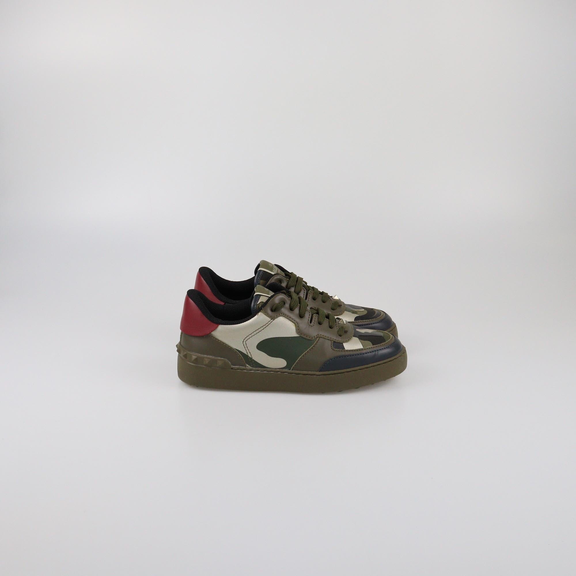 Valentino Olive Green Rockrunner Camouflage Sneaker Womens Valentino