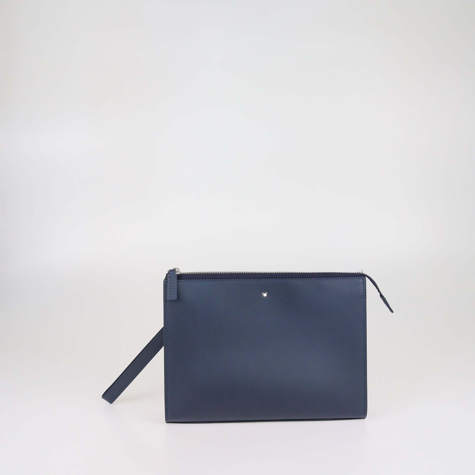 Montblanc Navy Blue Leather Sactorial Pouch