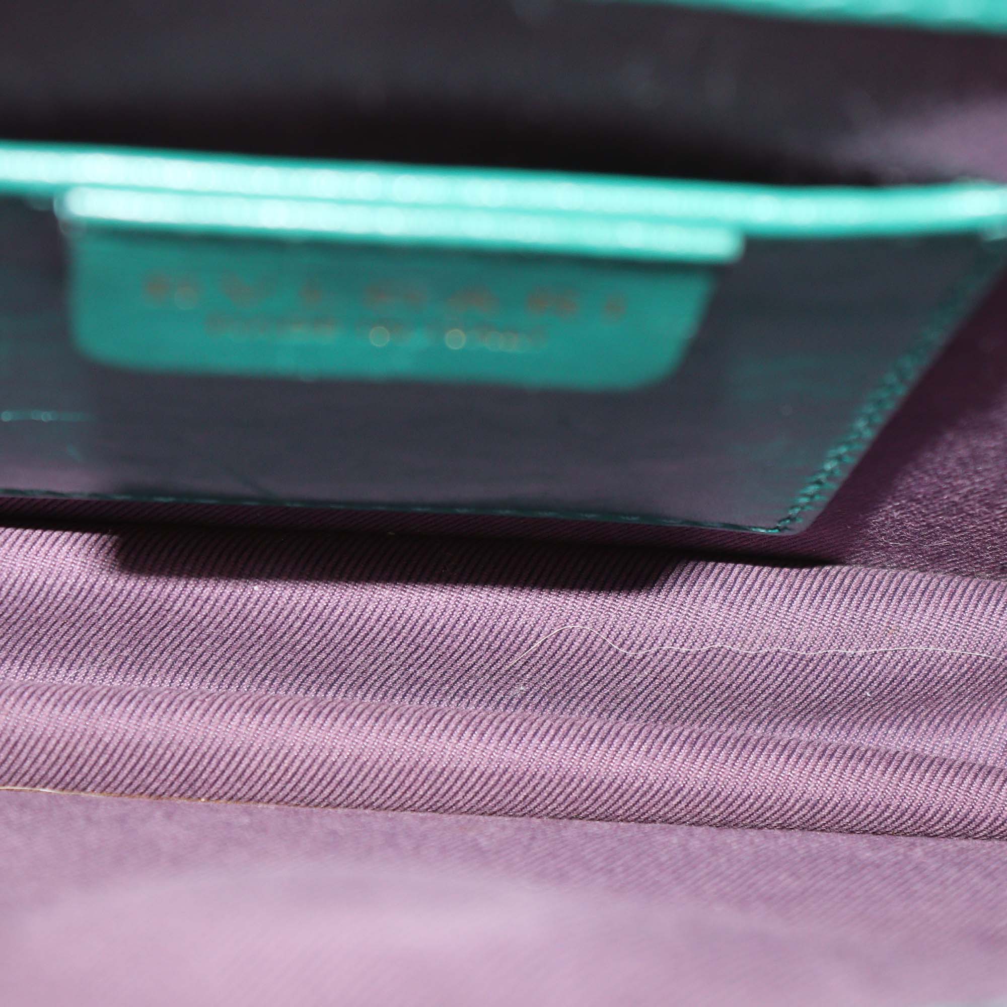 Bvlgari Green Leather Small Serpenti Forever Crossbody Bag