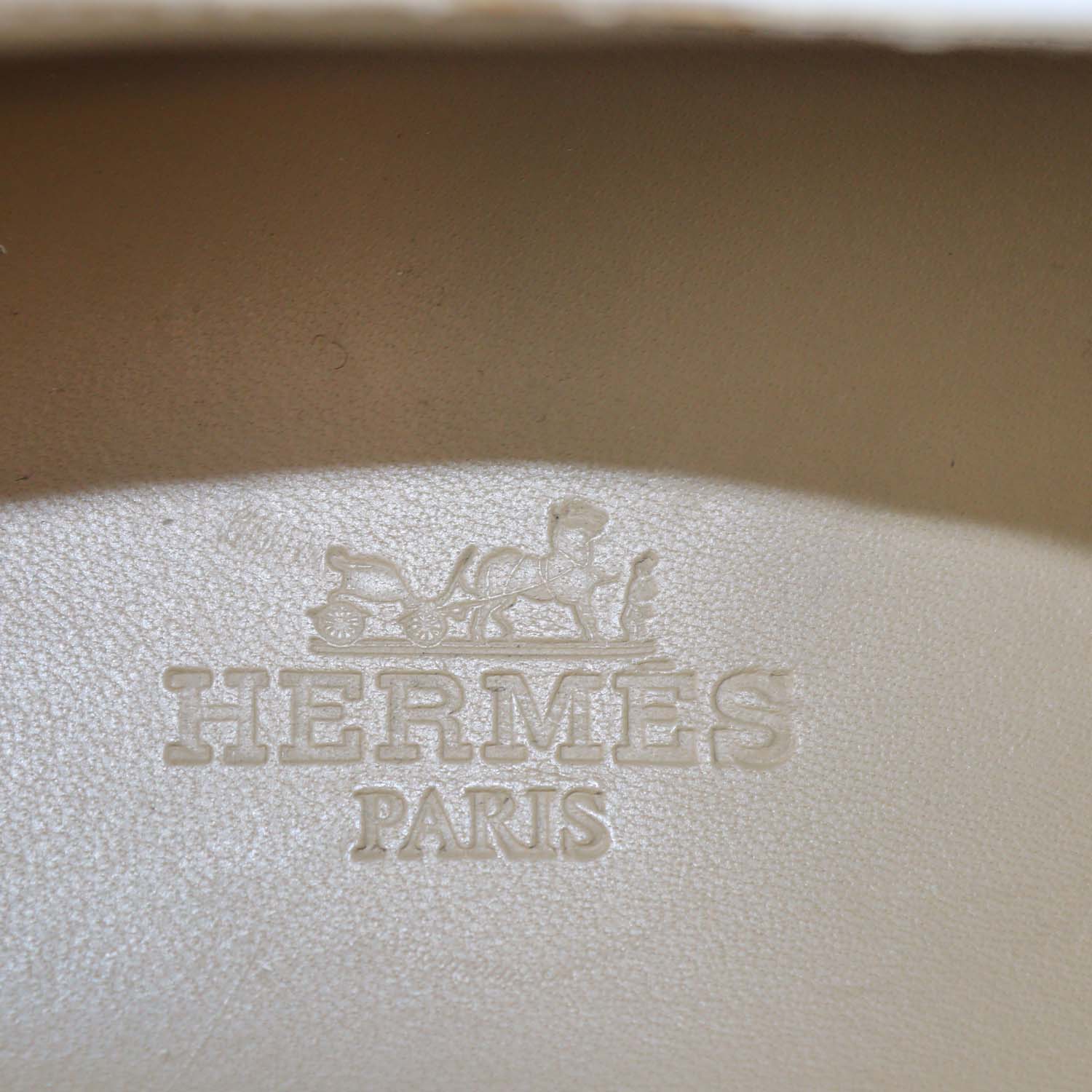 Hermes White Epsom Leather Low Top Sneakers