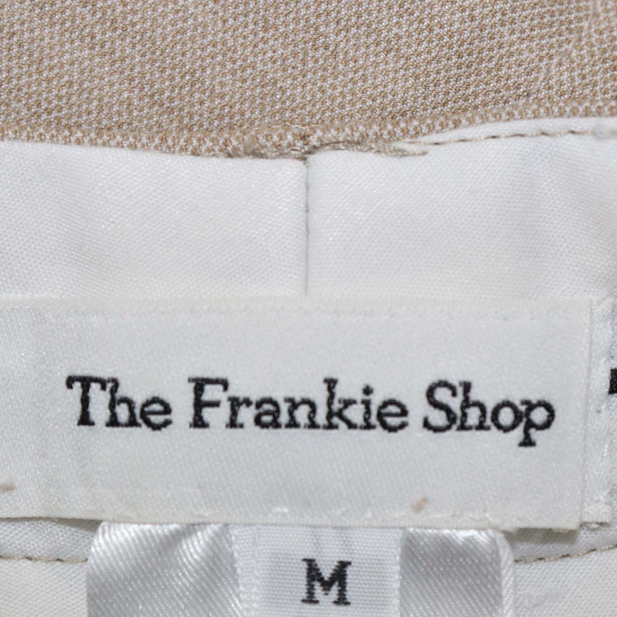 The Frankie Shop Beige Blend Polyester Cargo Wide Leg Pants