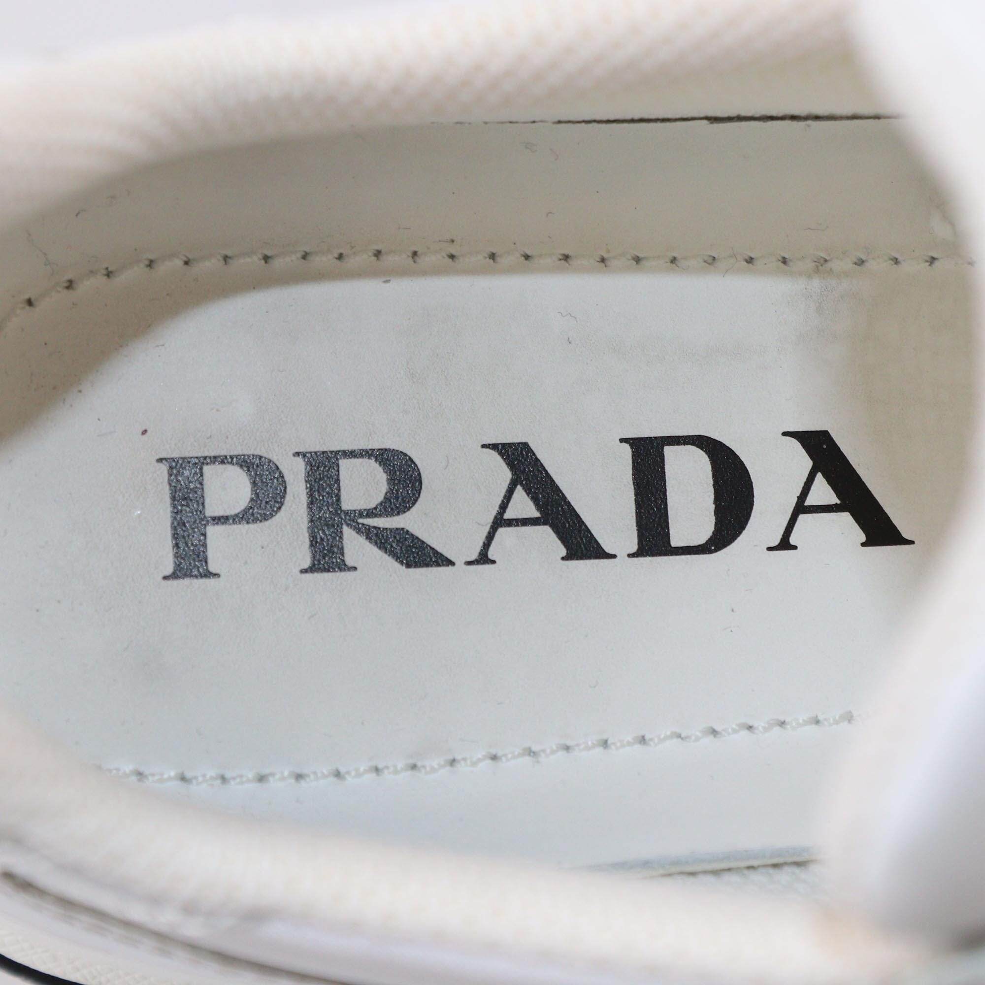Prada Sport White Re-Nylon Low Top Sneakers Womens Prada Sport