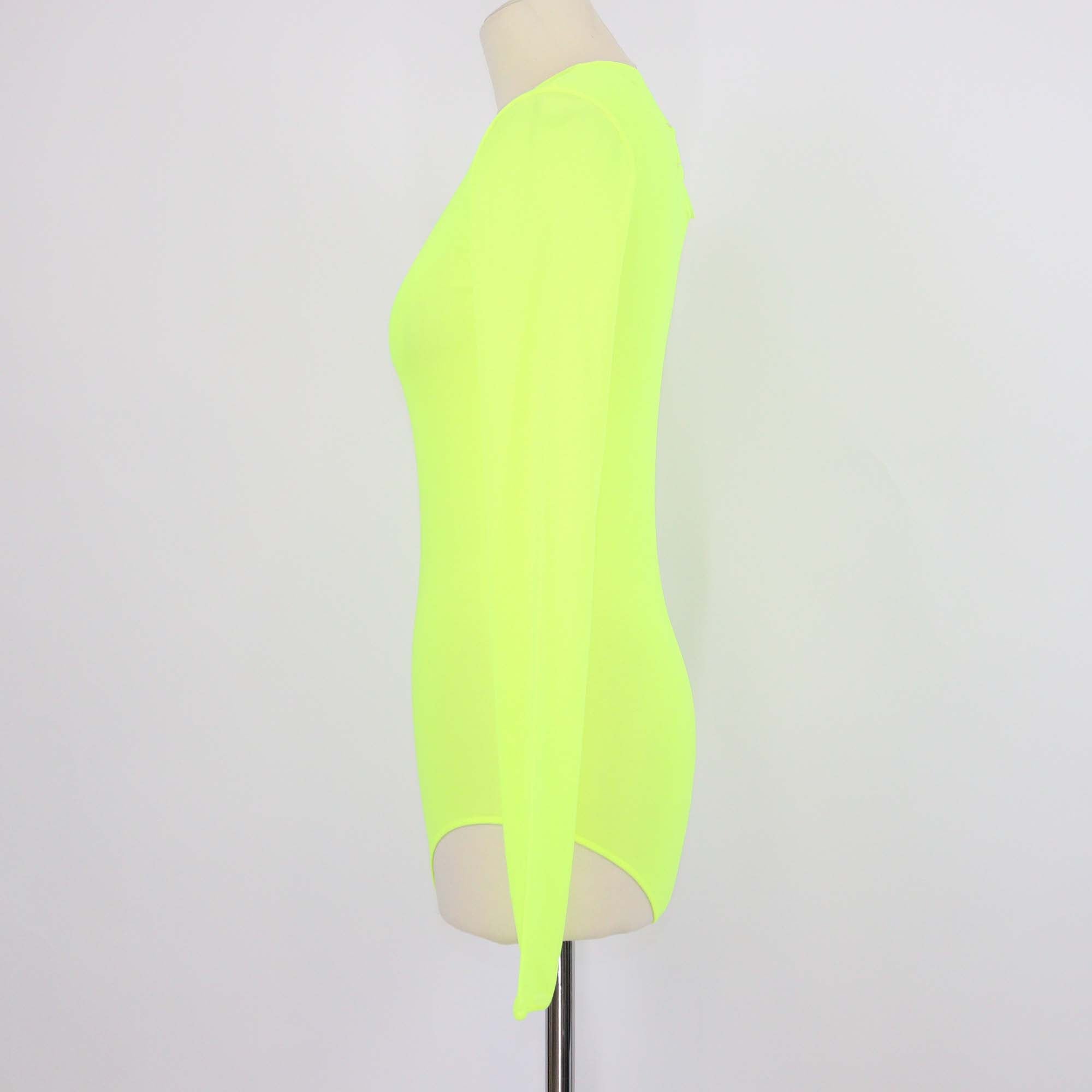 Maison Margiela Neon Green Mesh Bodysuit