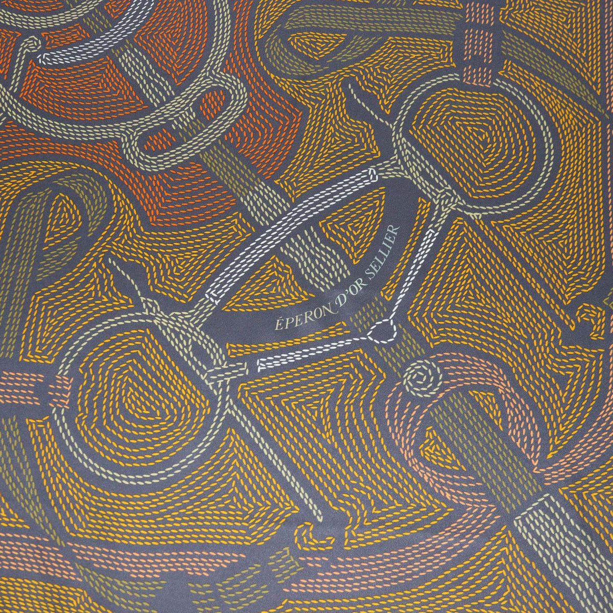 Hermes Multicolor Silk Eperon D'Or Sellier Scarf 70