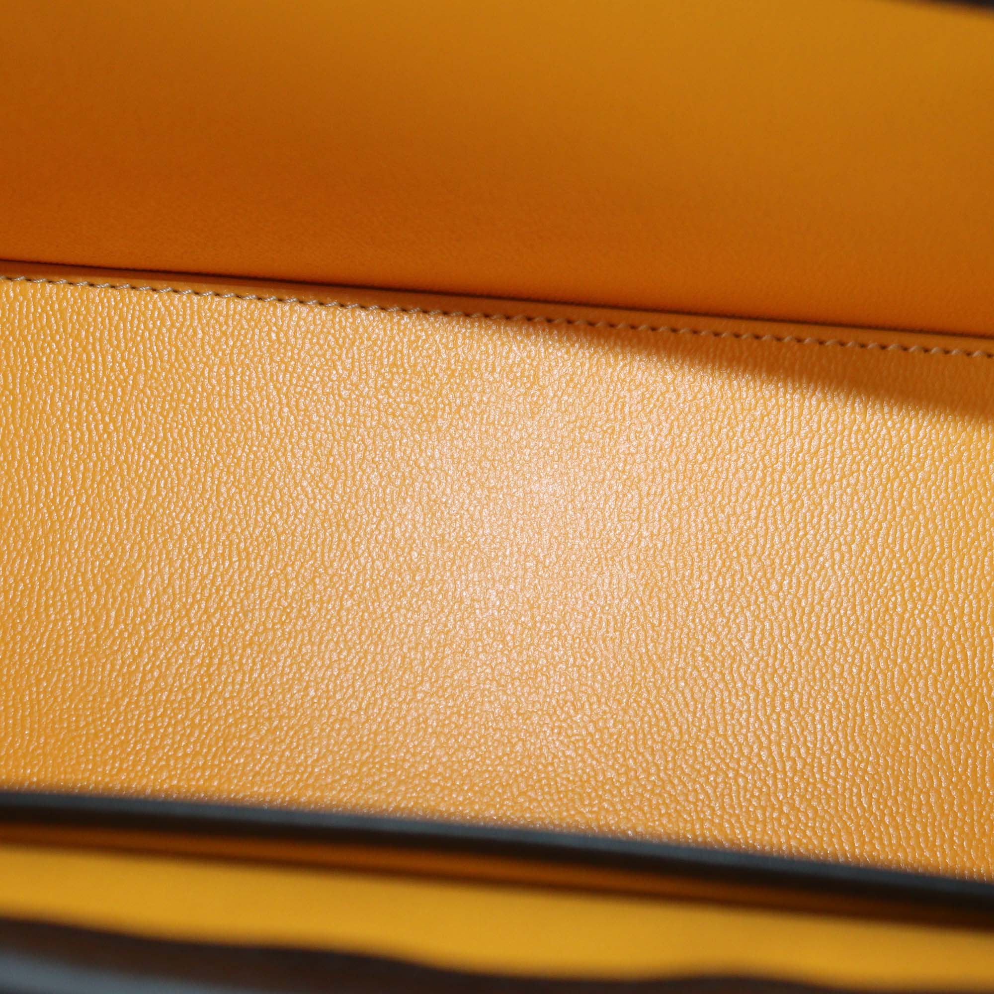 Goyard Black Leather Saigon PM Top Handle Bag