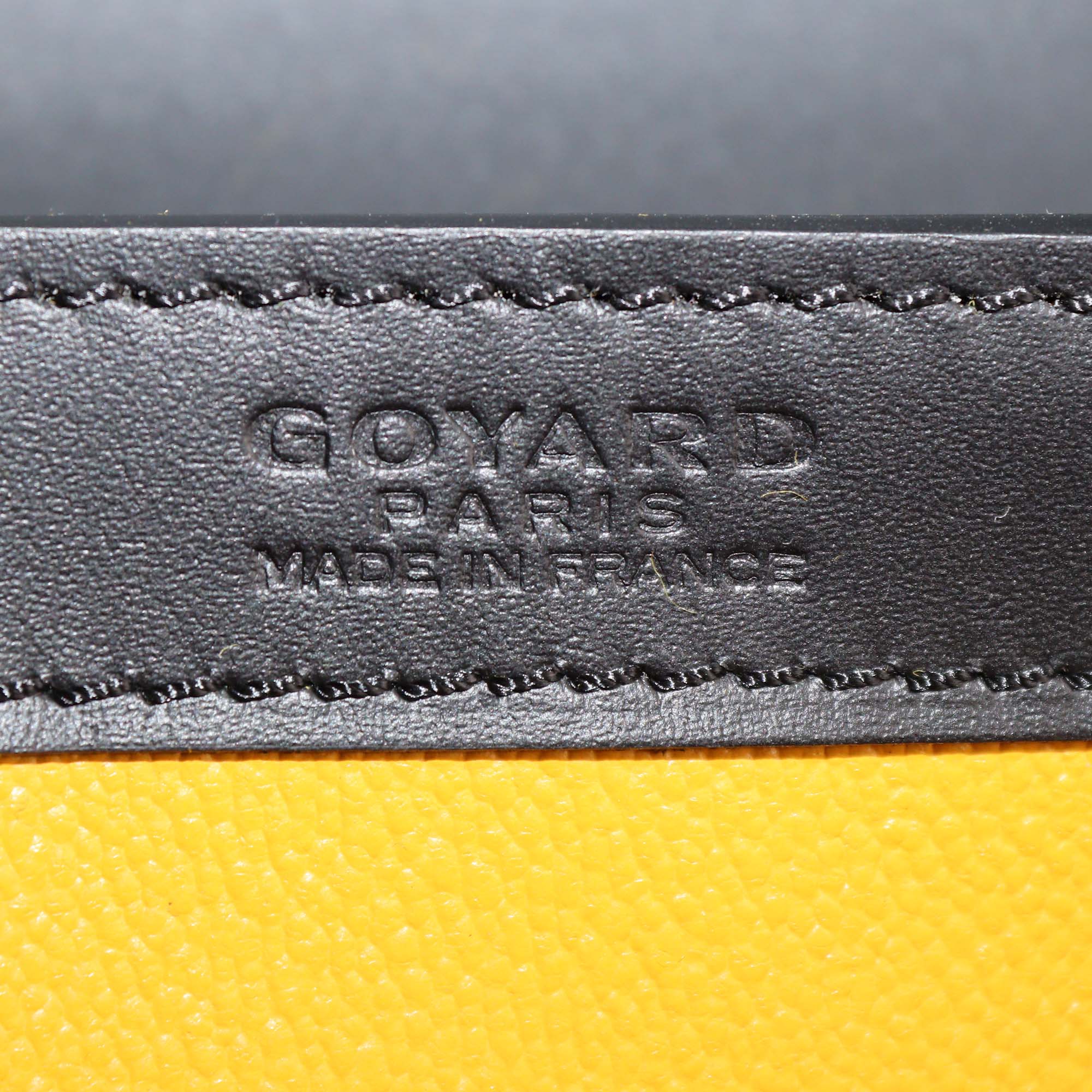 Goyard Black Leather Saigon PM Top Handle Bag