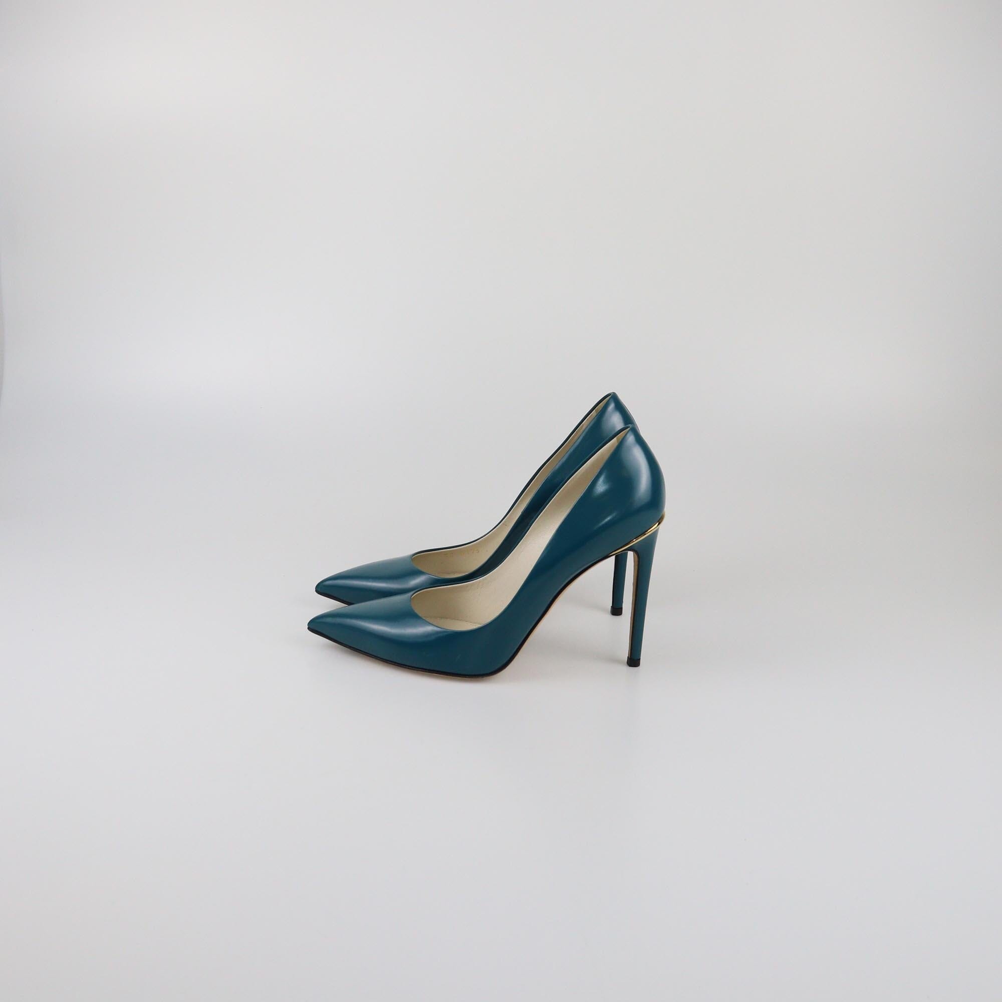 Louis Vuitton Teal Blue Eyeline Pointed Toe Pumps Womens Louis Vuitton