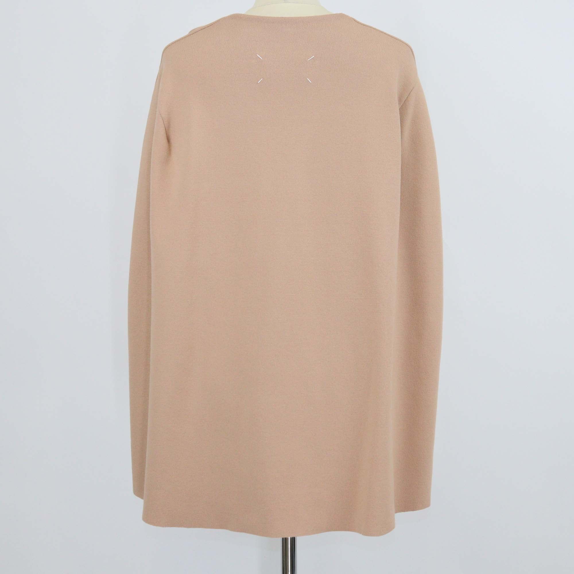 Maison Martin Margiela Beige Knitted Short Sleeve Oversized Jacket