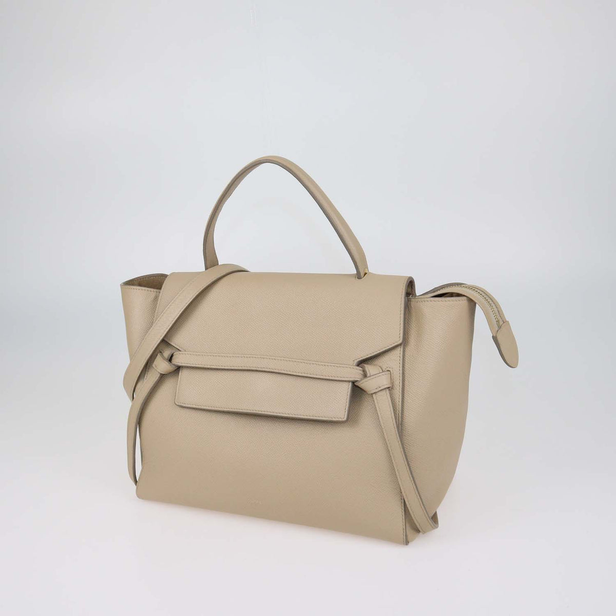 Celine Beige Leather Mini Belt Bag