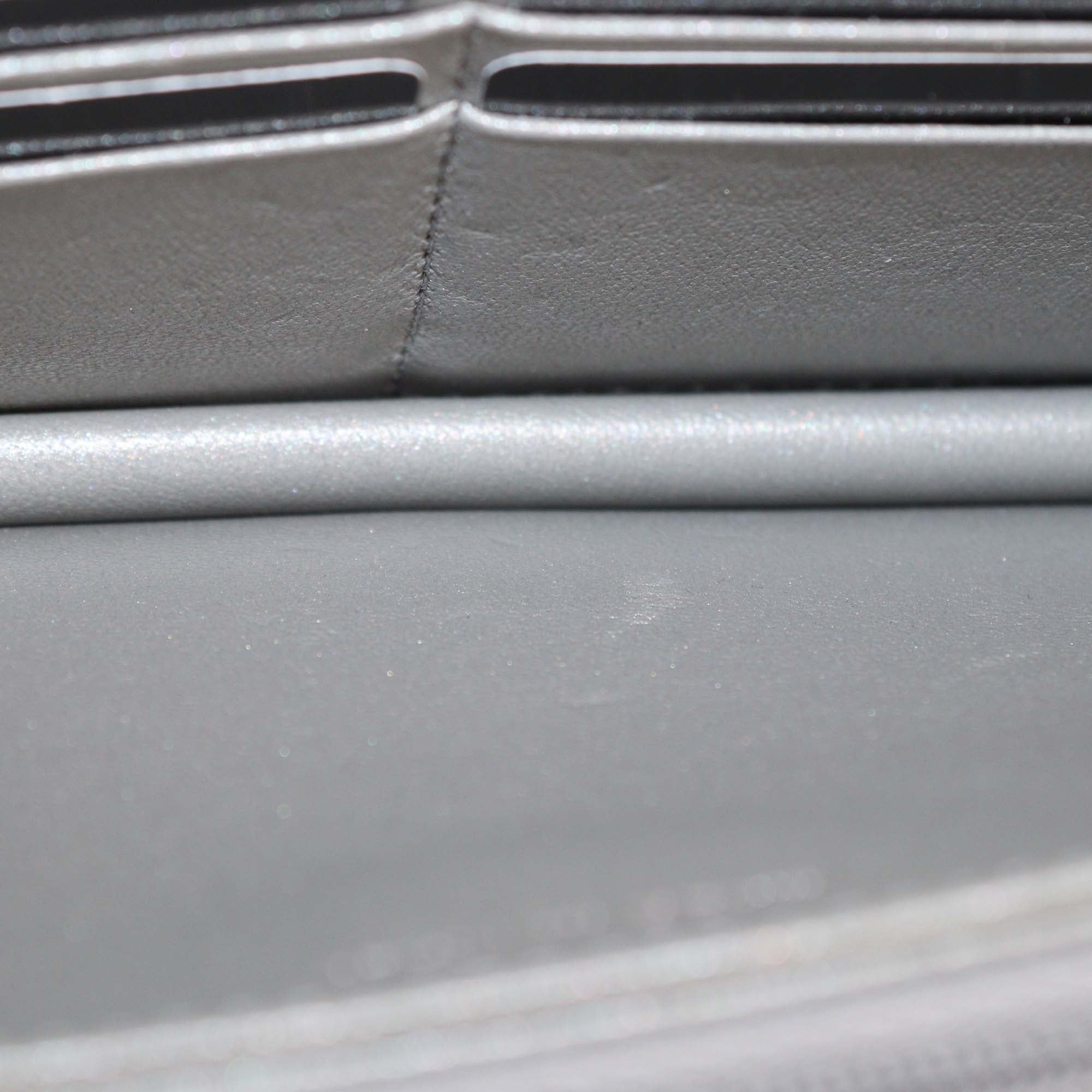 Chanel Grey Satin and Quilted Crystal Studded WOC Bag