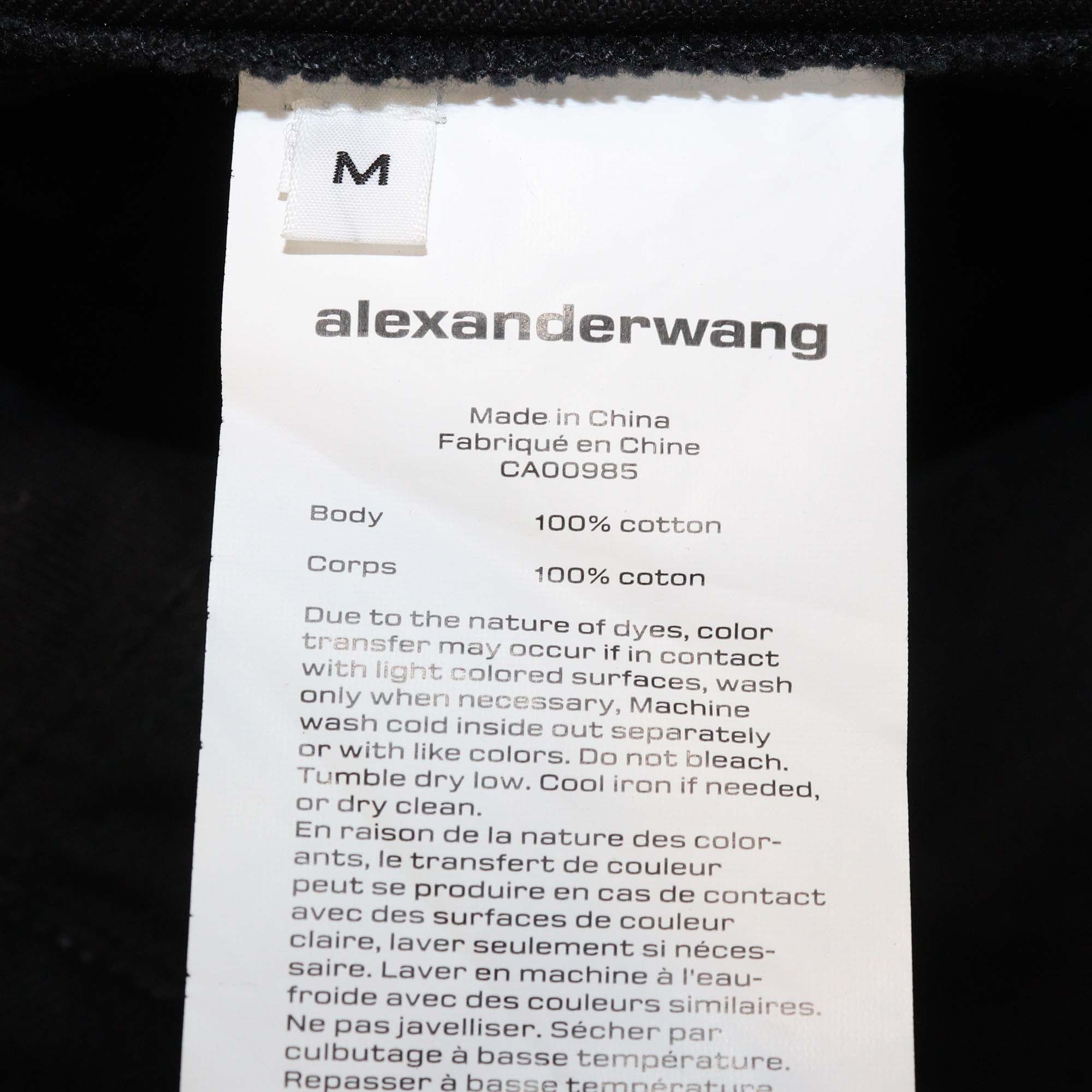 Alexander Wang Black Denim Distressed Sleeveless Jacket