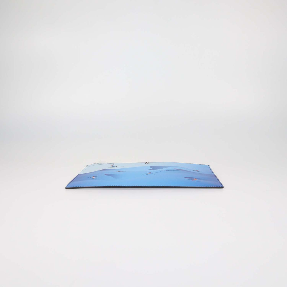 Montblanc Blue Leather Meisterstuck Skiers Scenic Pouch