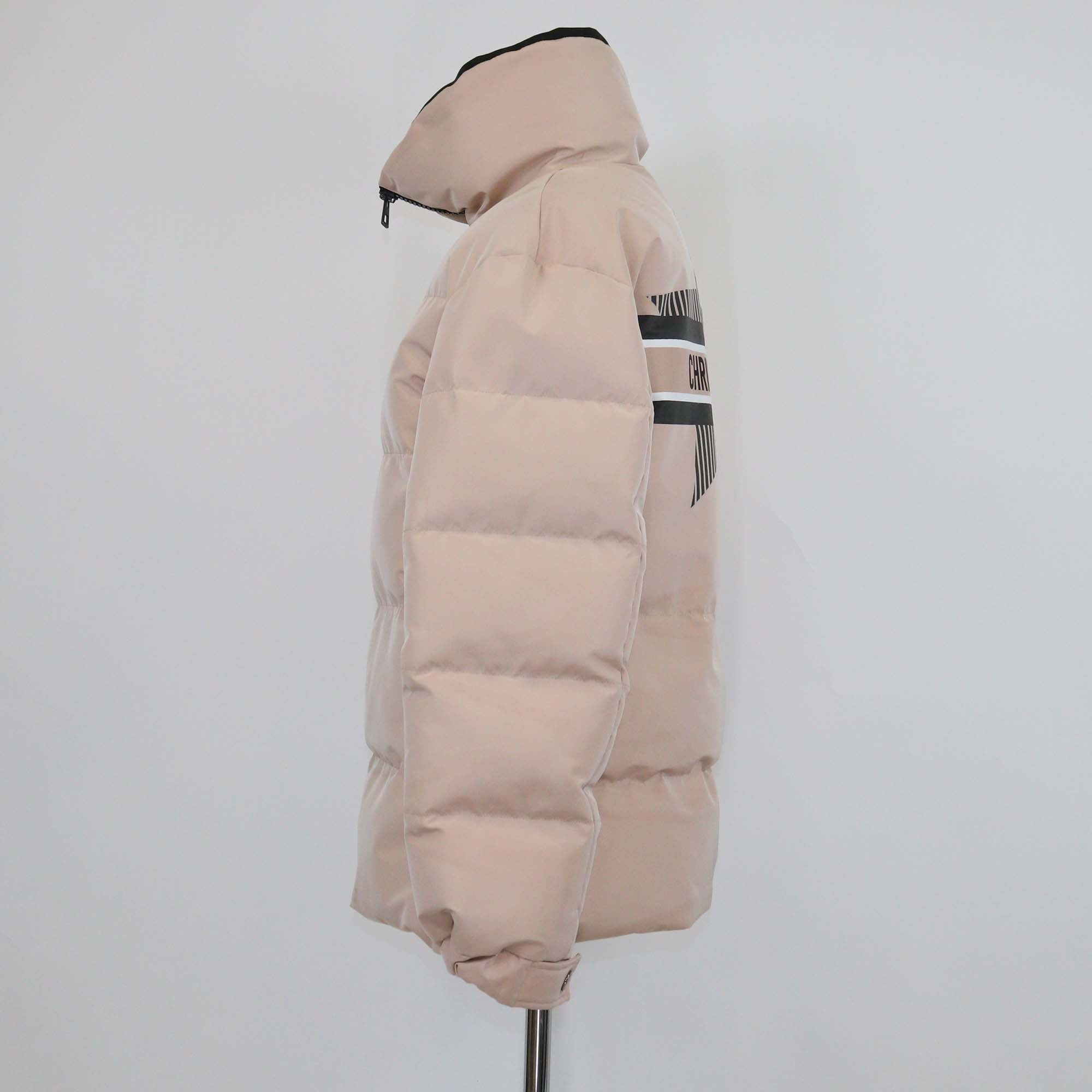 Christian Dior Nude Polyester Taffeta Dior Alps Belted Puffer Jacket