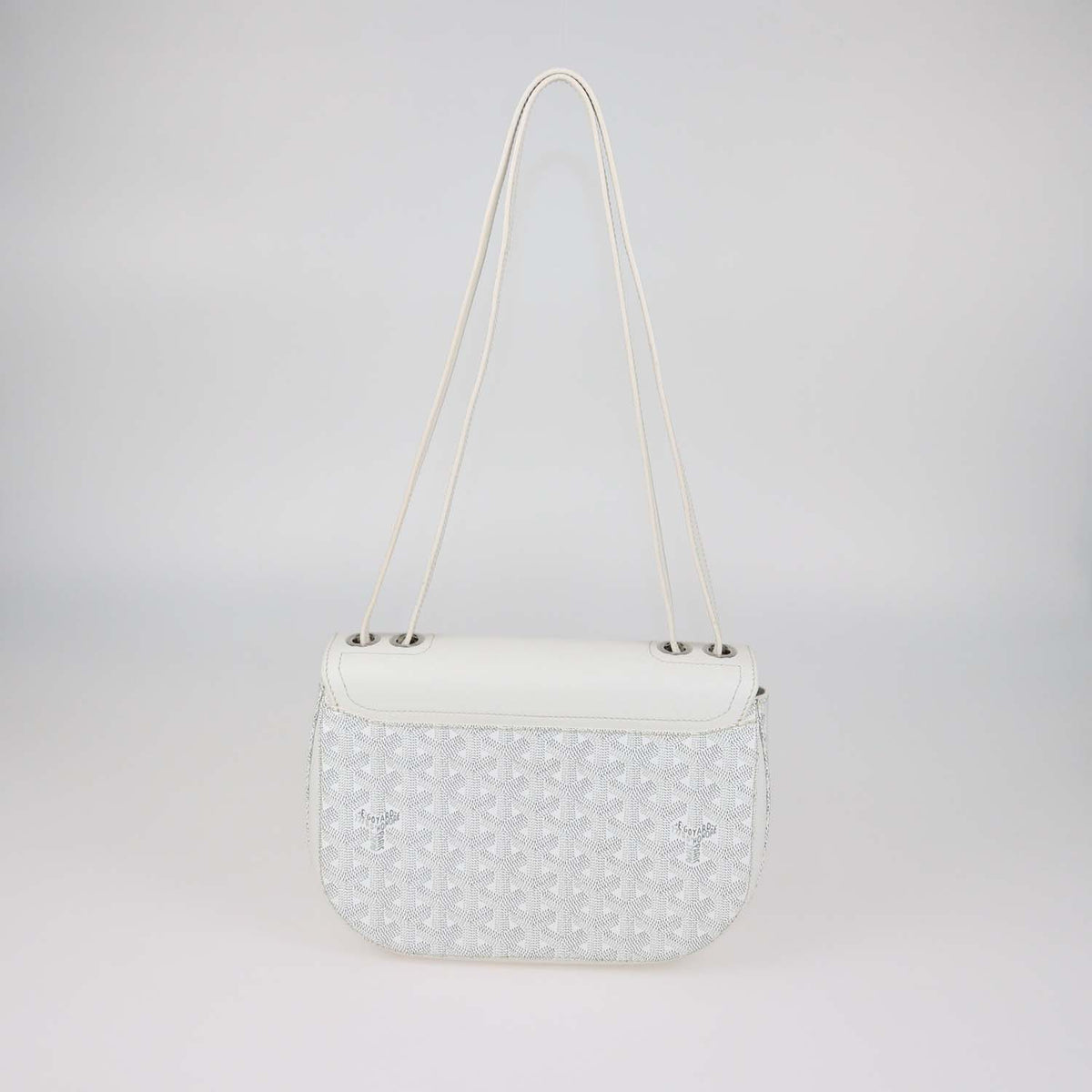Goyard White Goyardine Coated Canvas and Leather 233 Shoulder Bag