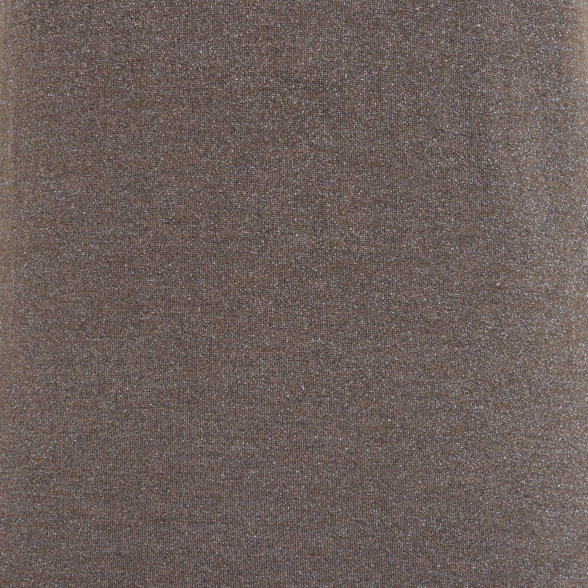 Brunello Cucinelli Brown Glittered Short Sleeve Top Womens Brunello Cucinelli