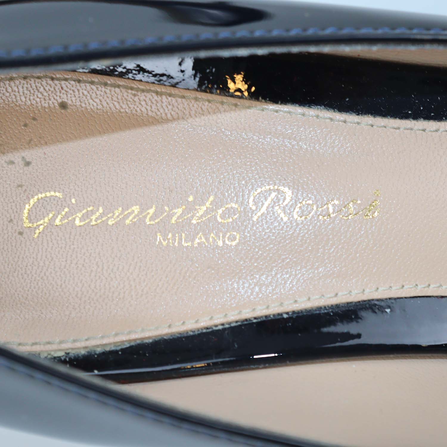Gianvito Rossi Black Patent Leather Ruby Pointed Toe Pumps