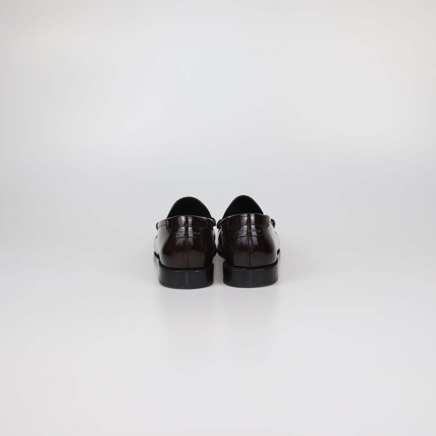 Saint Laurent Burgundy Patent Leather Le Loafers