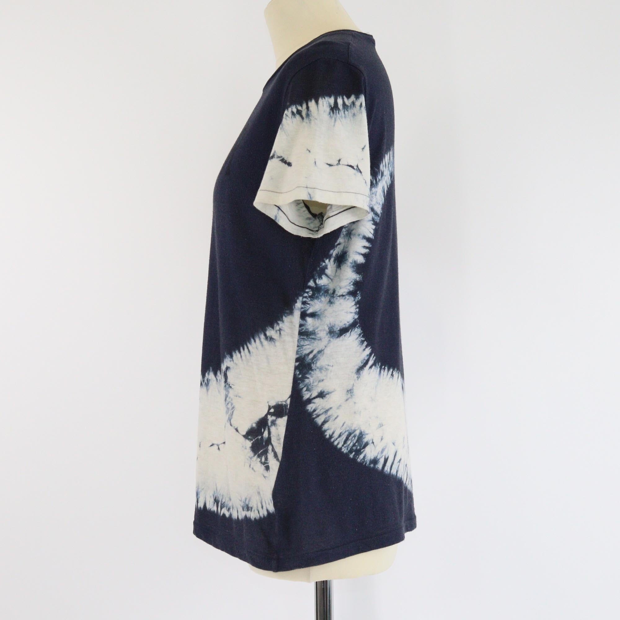Christian Dior Navy Blue/White Tie Dye J'Adior 8 T Shirt Womens Christian Dior