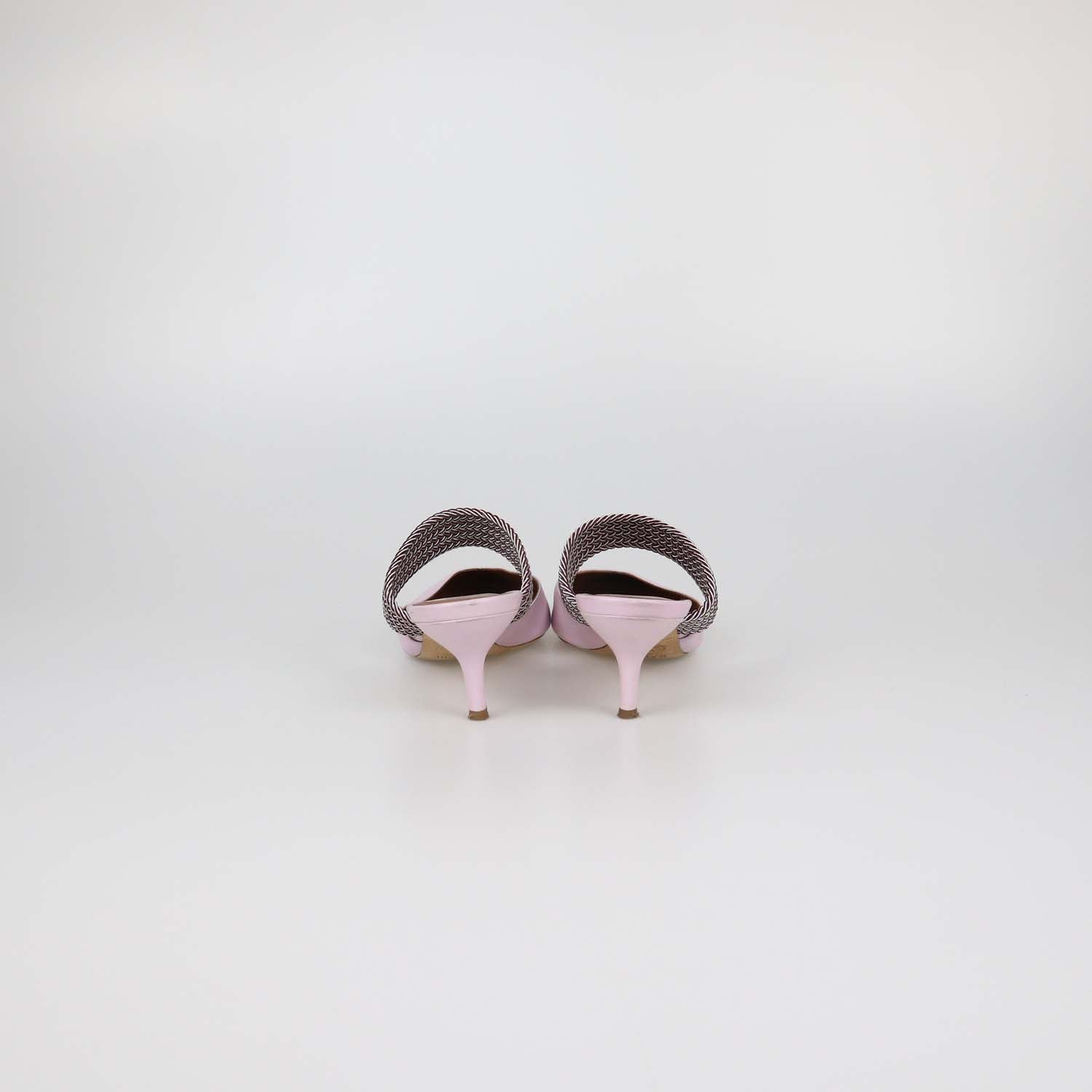 Malone Souliers x Ray Luwolt Pink Leather Cord Maisie Mules