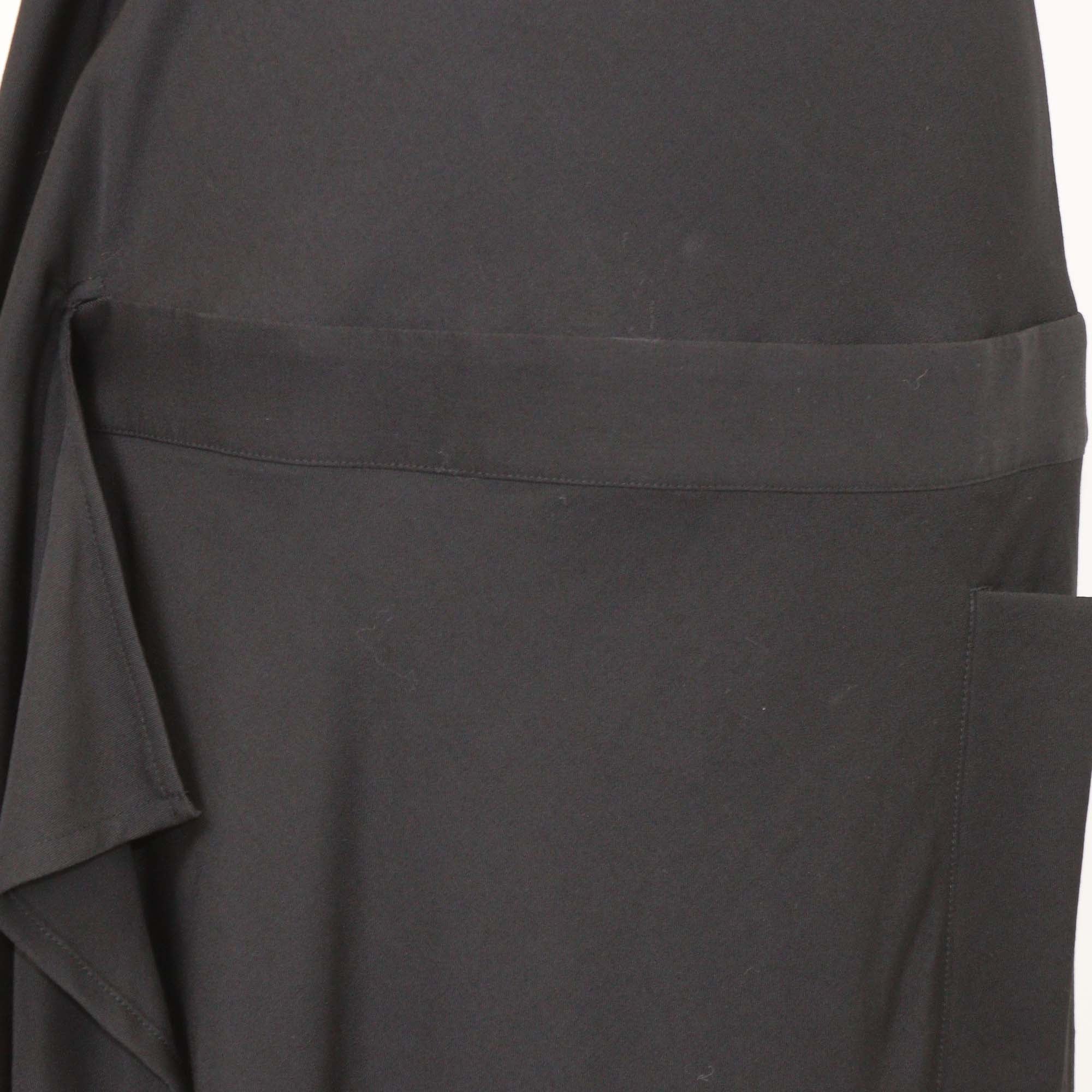 Y's Yohji Yamamoto Black Wool Sleeveless Maxi Dress