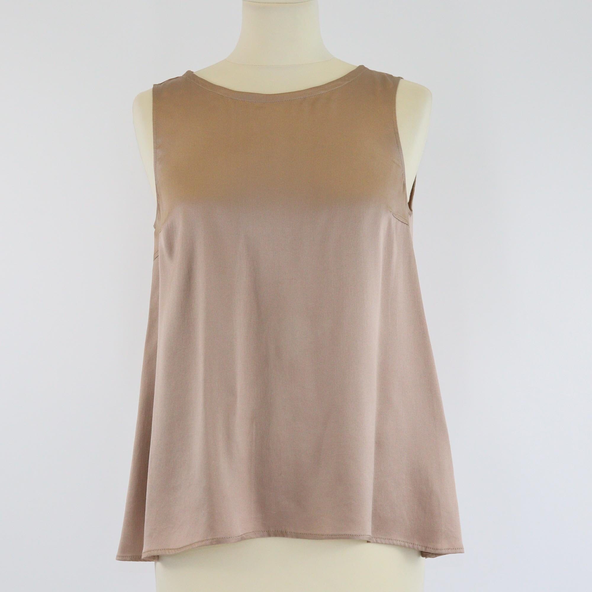 Brunello Cucinelli Brown Sleeveless Top Womens Brunello Cucinelli