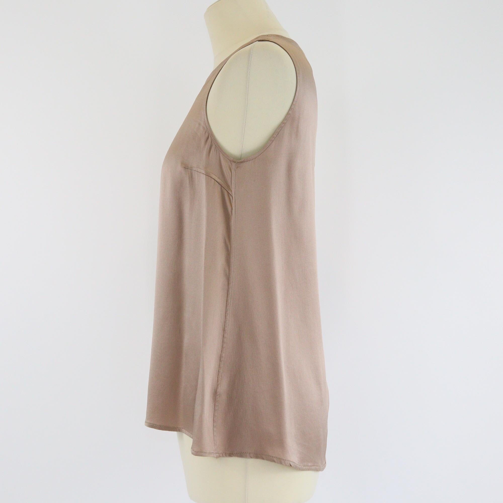 Brunello Cucinelli Brown Sleeveless Top Womens Brunello Cucinelli