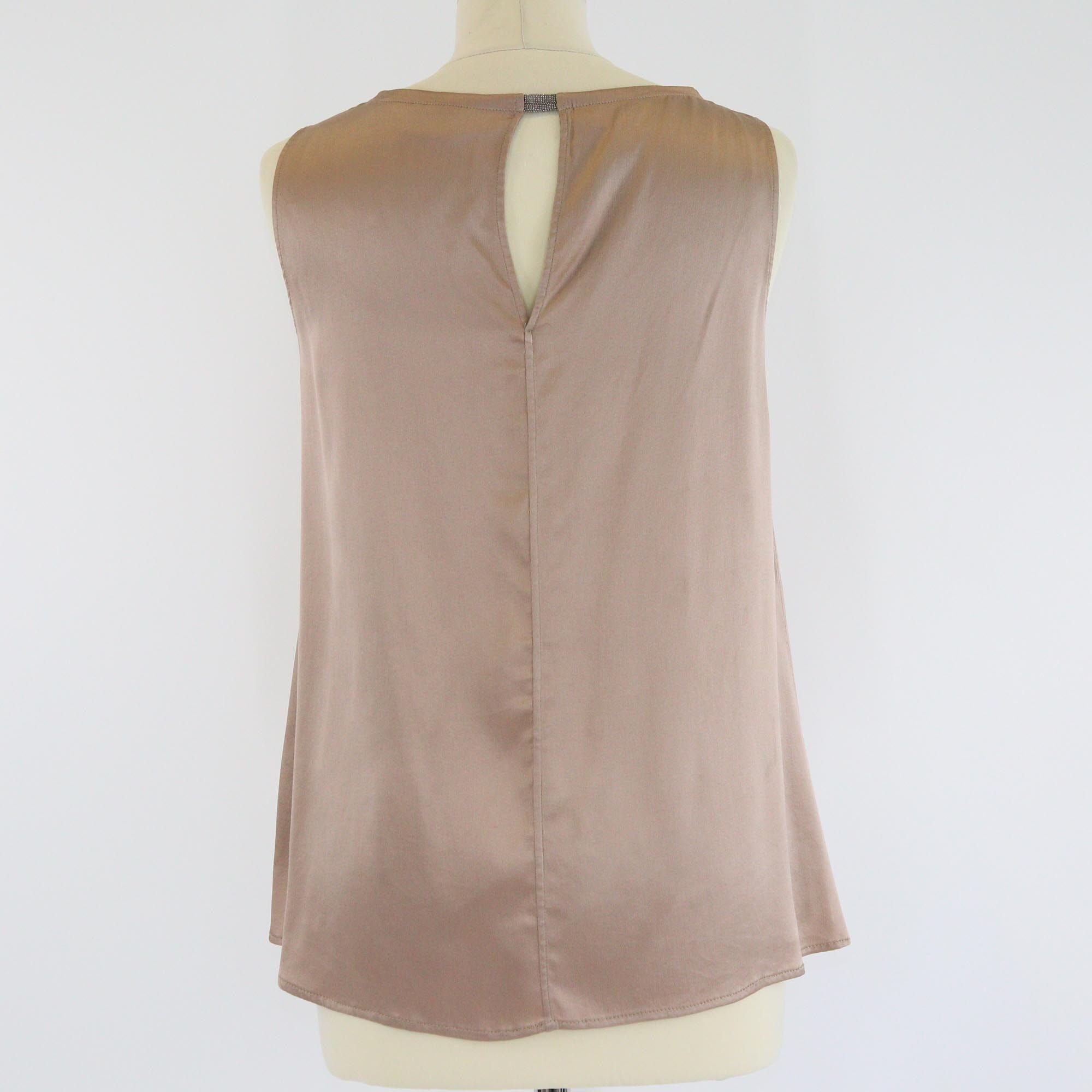 Brunello Cucinelli Brown Sleeveless Top Womens Brunello Cucinelli