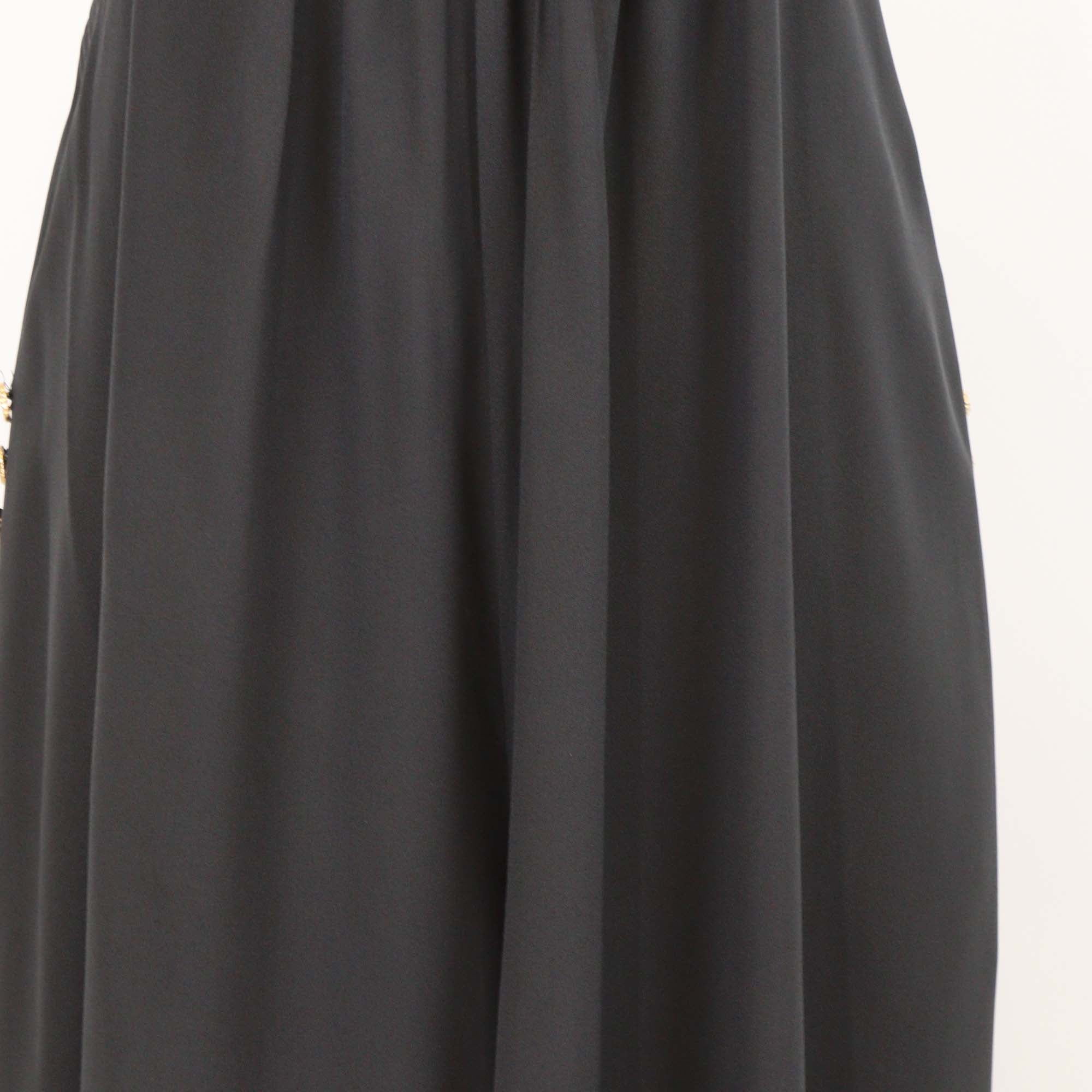 Louis Vuitton Black Silk Spaghetti Cross Strap Back Braided Jumpsuit