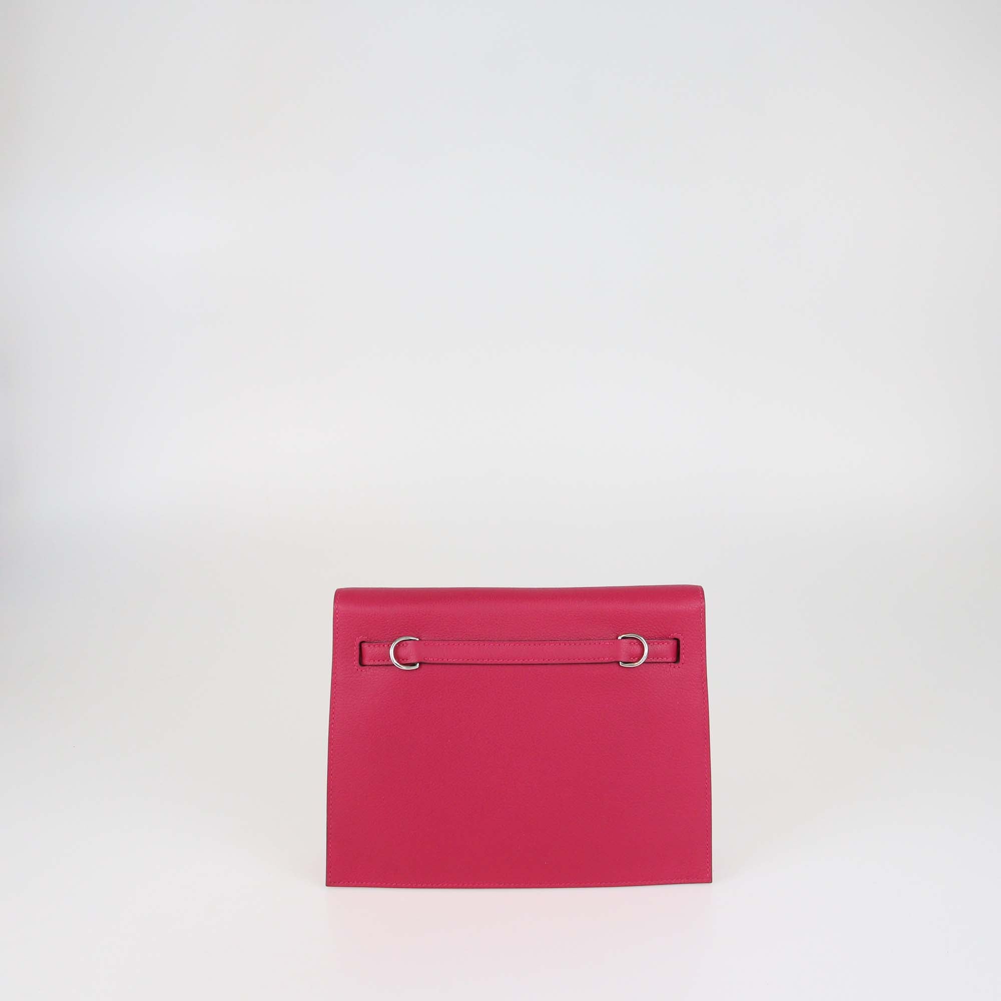 Hermes Framboise Evercolor Leather Kelly Danse Shoulder Bag