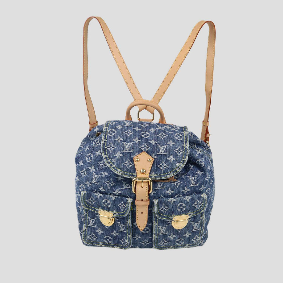 Louis Vuitton Blue Monogram Denim Sac a Dos Backpack GM