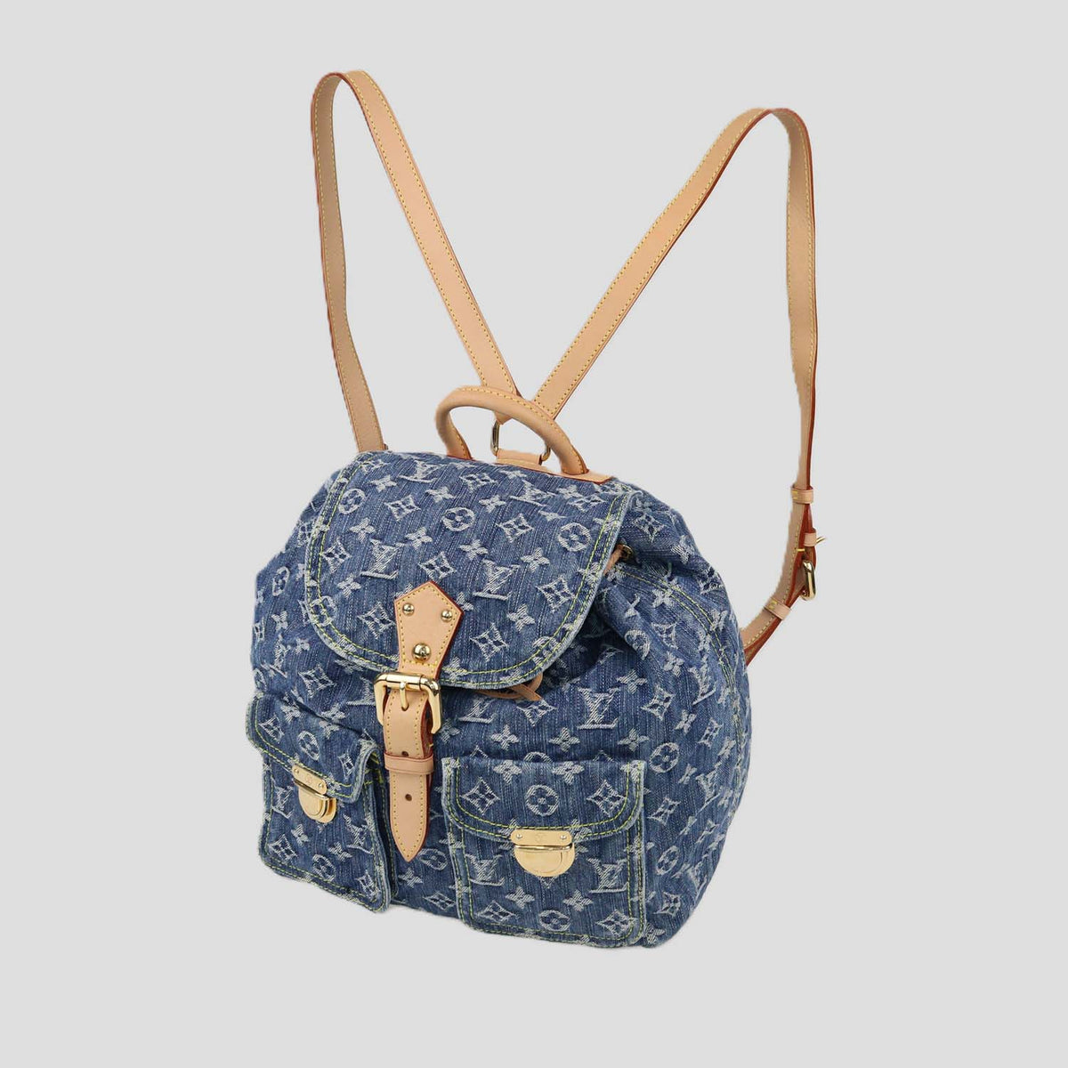 Louis Vuitton Blue Monogram Denim Sac a Dos Backpack GM