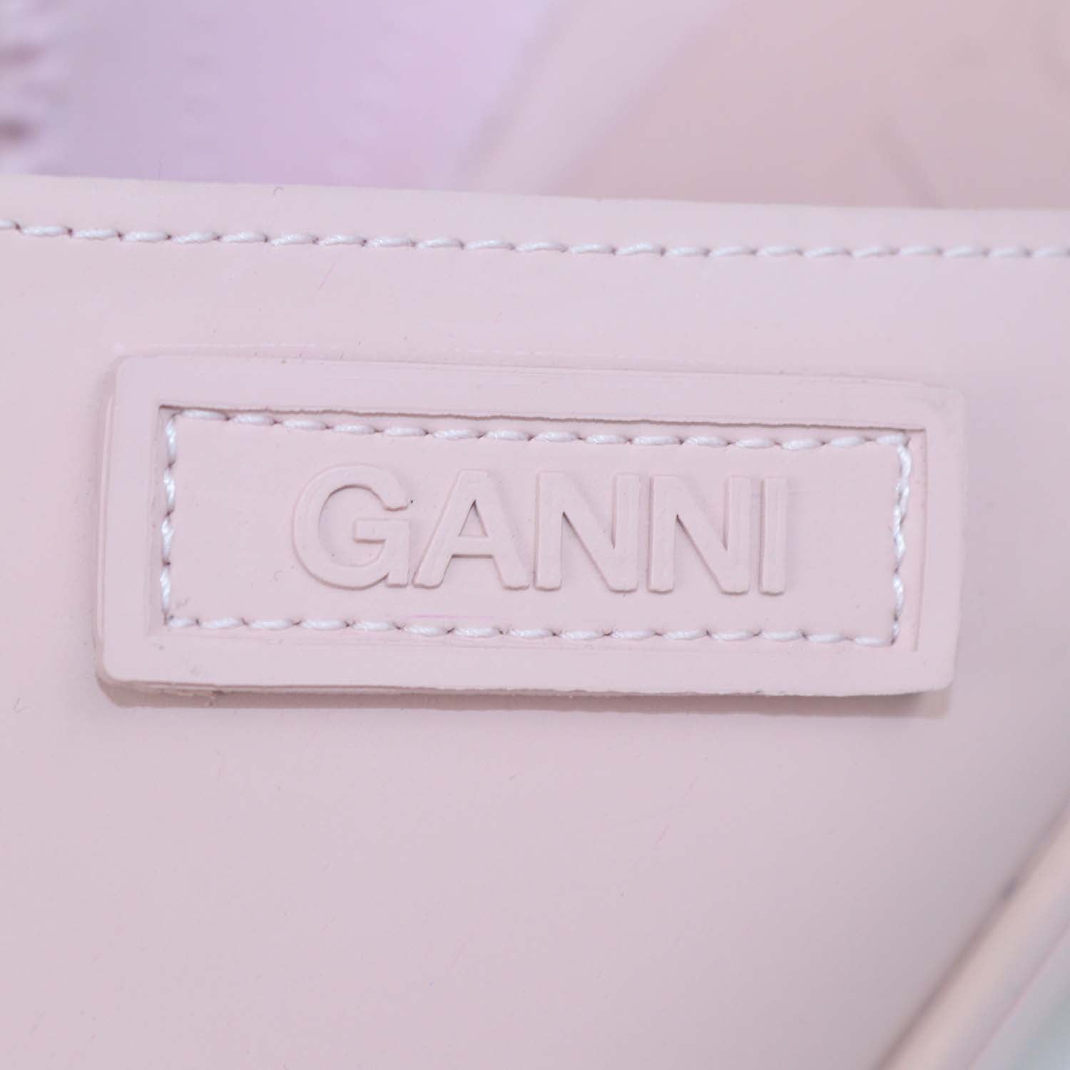 Ganni Pink Rubber City Mules
