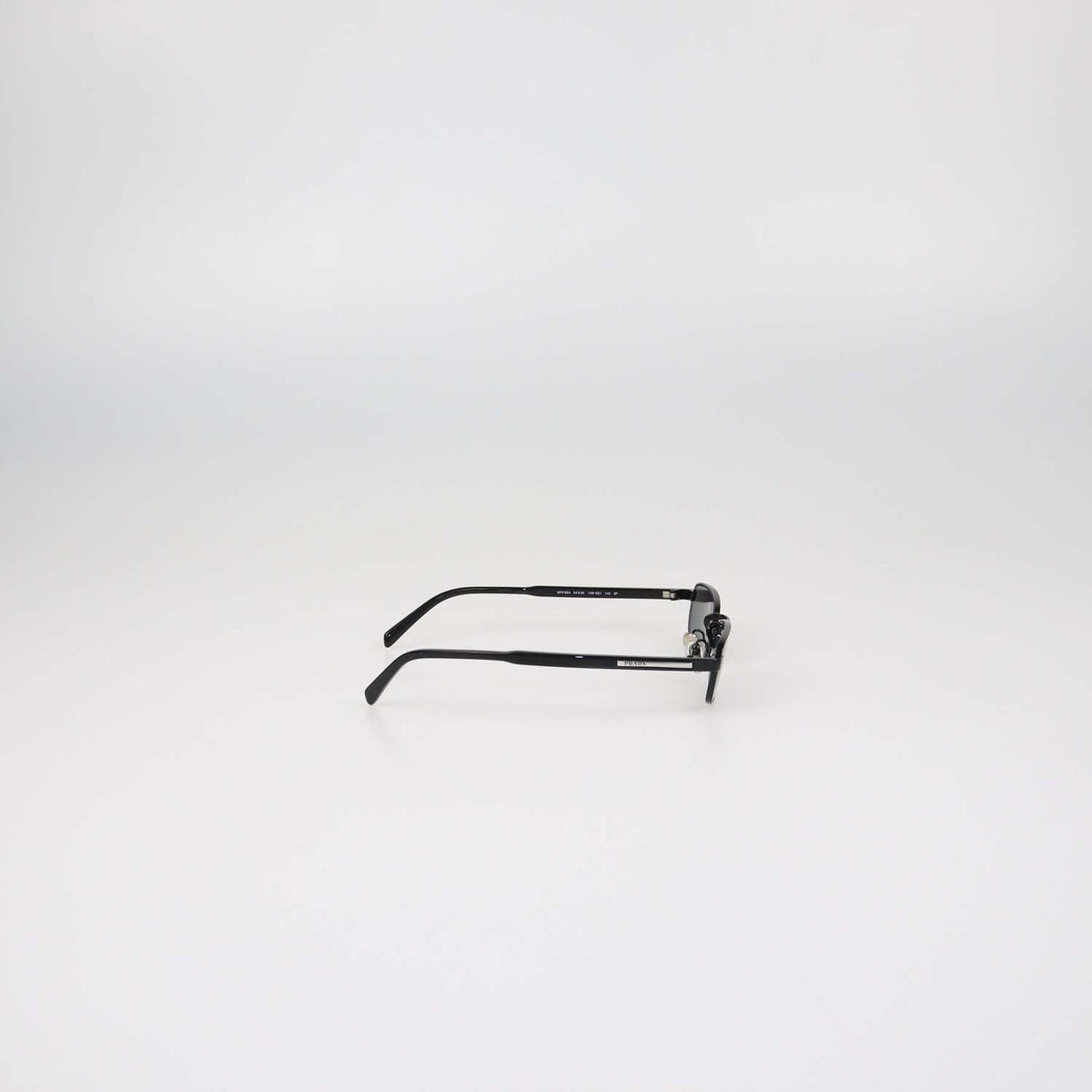 Prada Black Polarized Rectangular Sunglasses